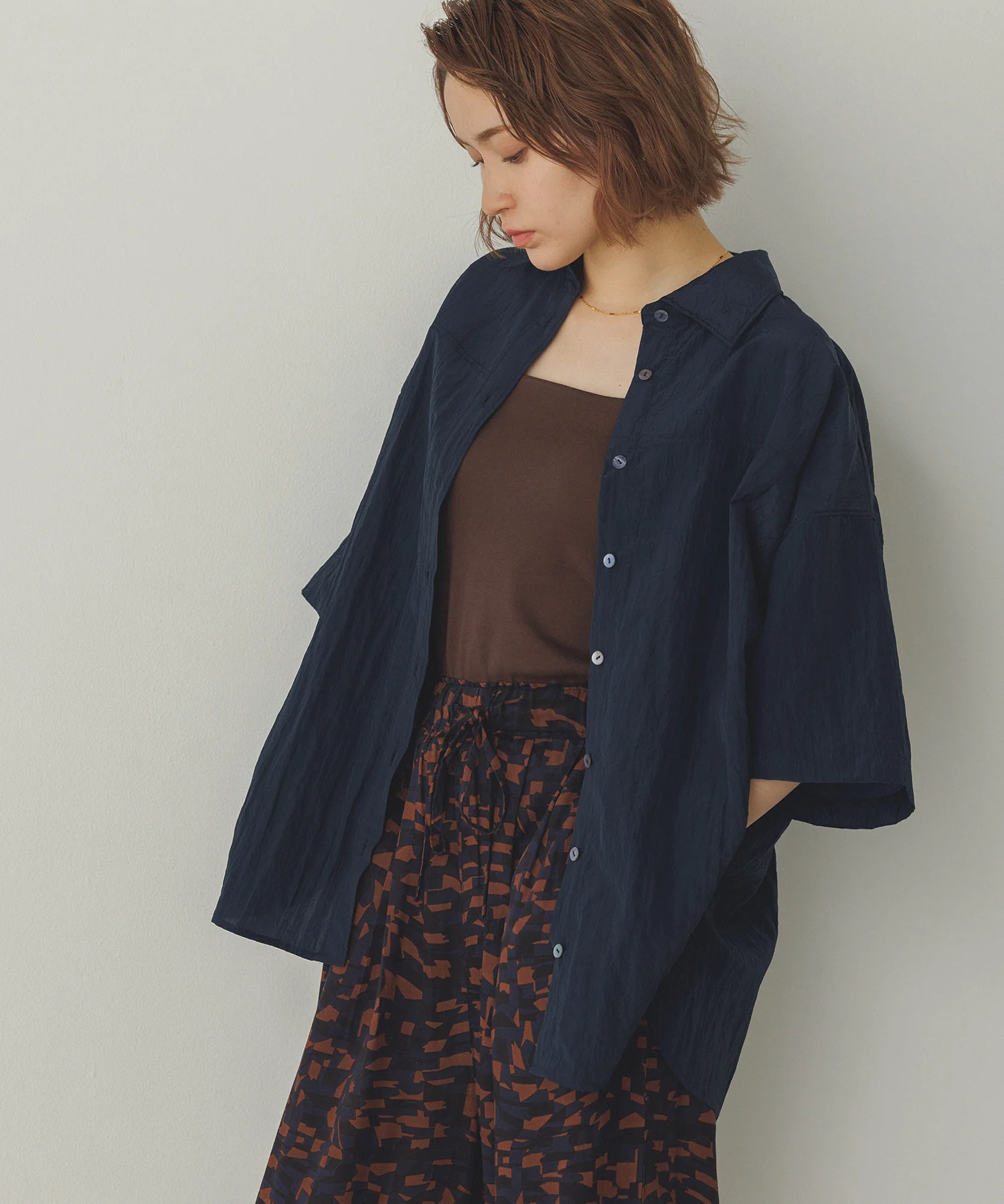 ワッシャー加工 2WAYシャツ