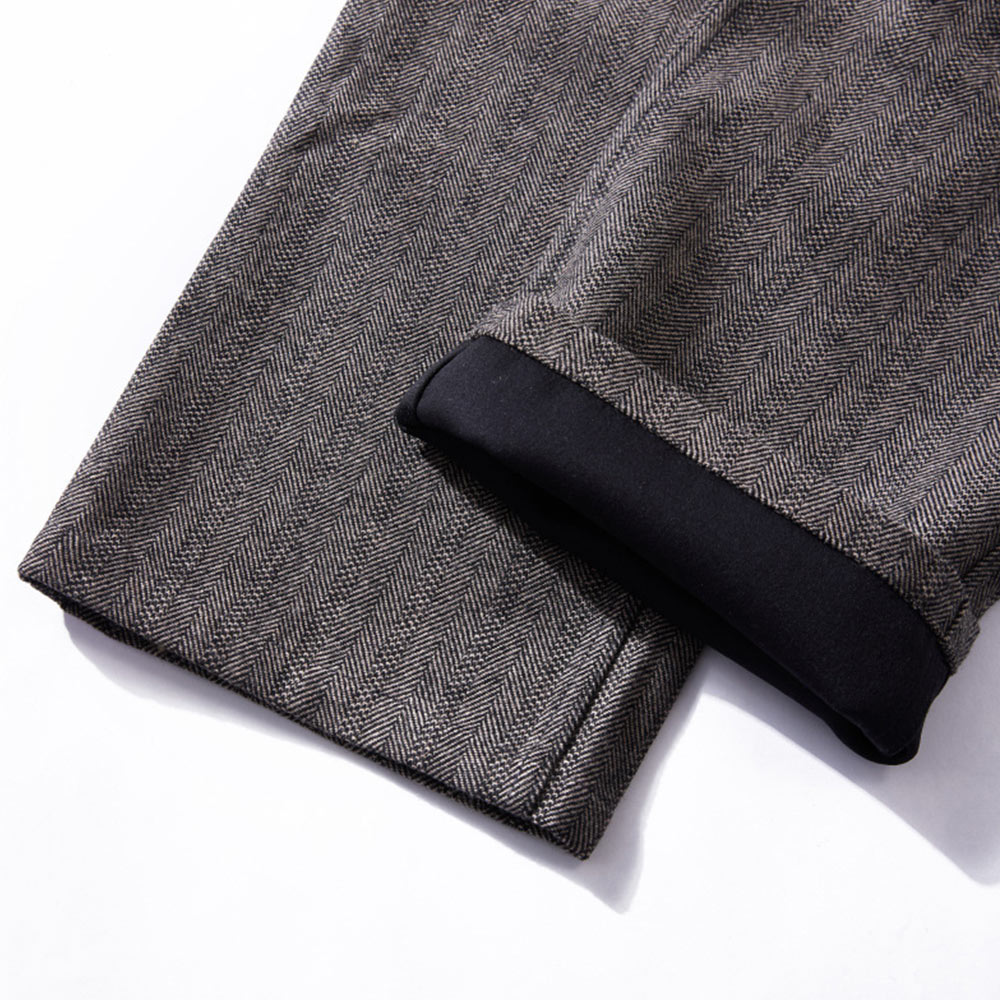 ヴィンテージカジュアル　 ヘリンボーン柄ウールスラックス