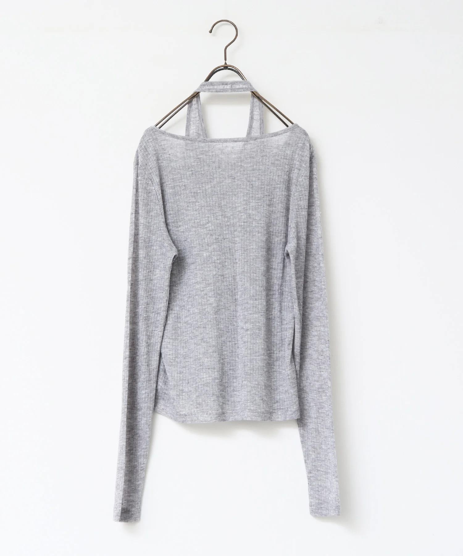 【WEB限定/別注】ランダムリブ レイヤード シアートップス