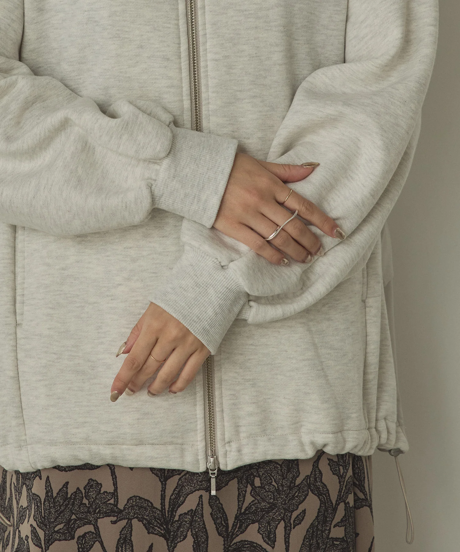 裏起毛 Wジップブルゾン