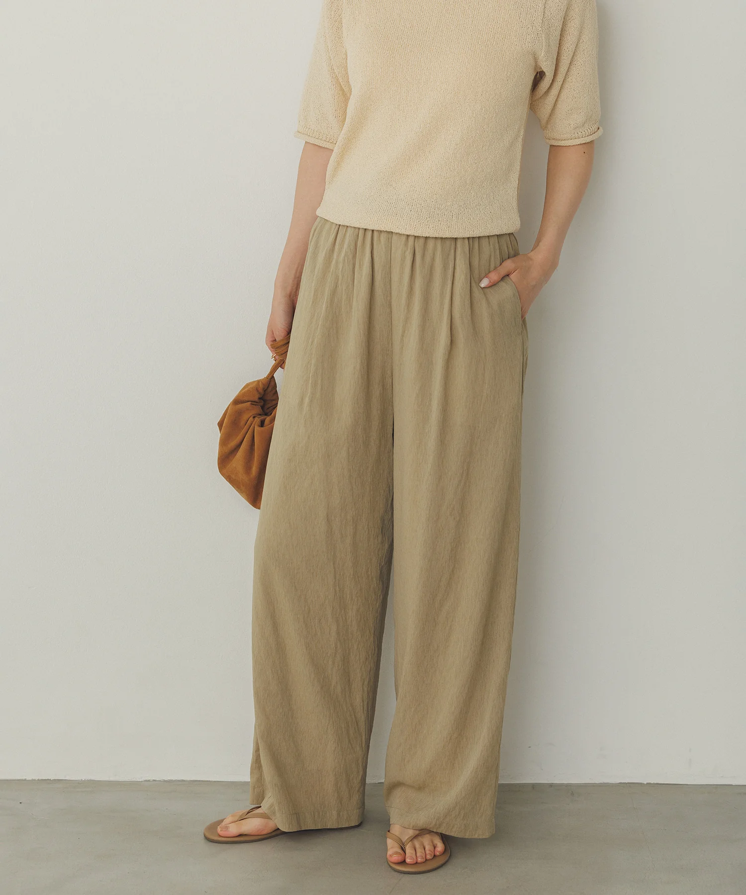 シアー ストレートパンツ