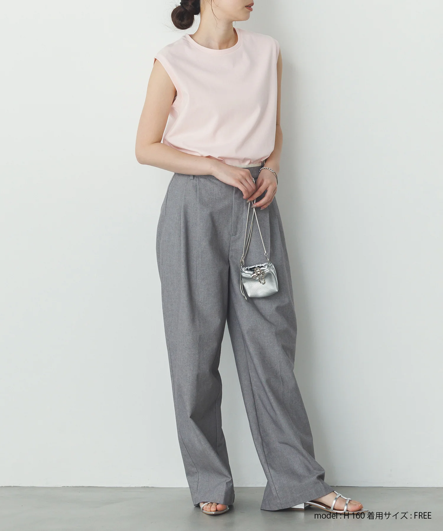 【新色追加】ベーシックノースリーブトップス