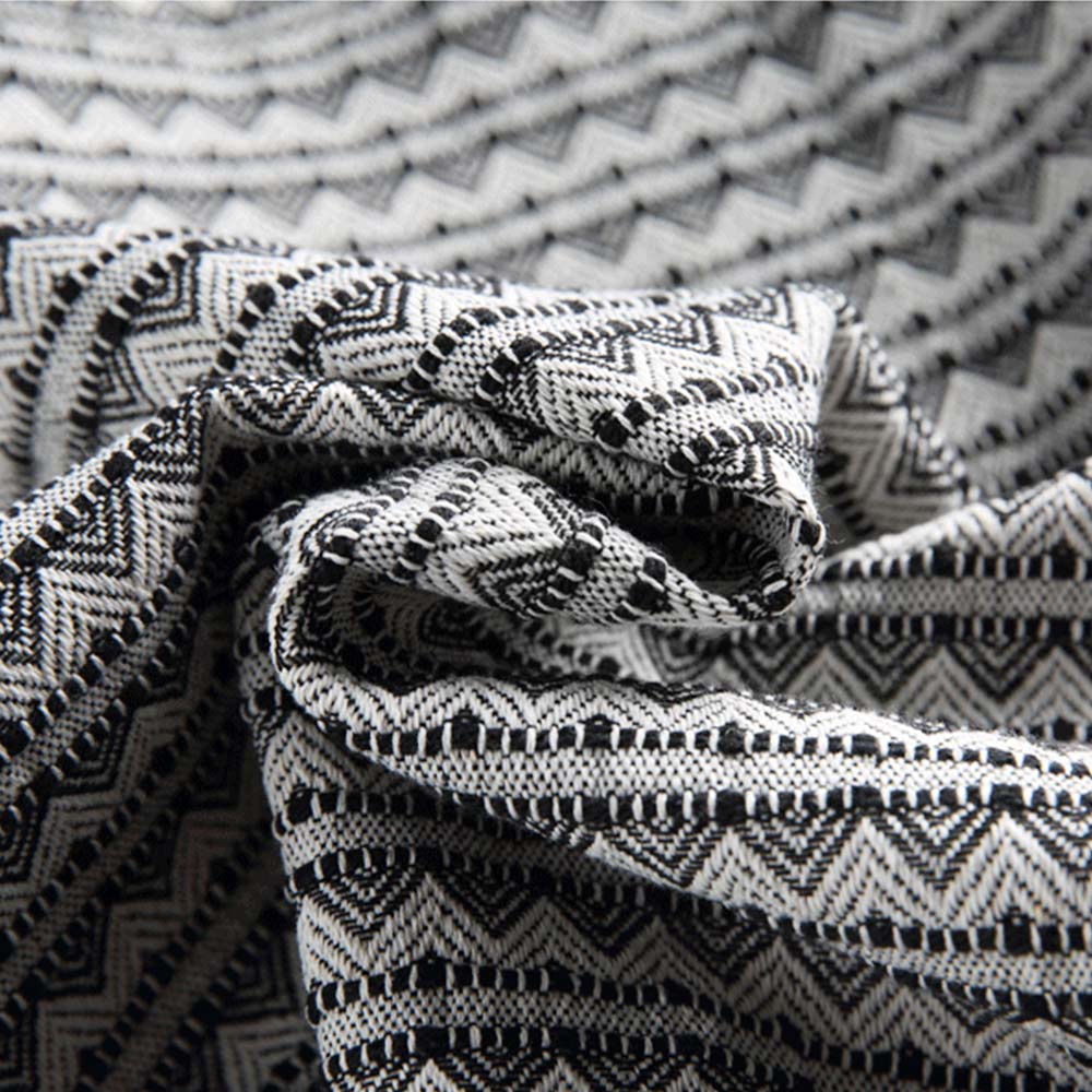 山形文様ジャカードストライプ長袖シャツ