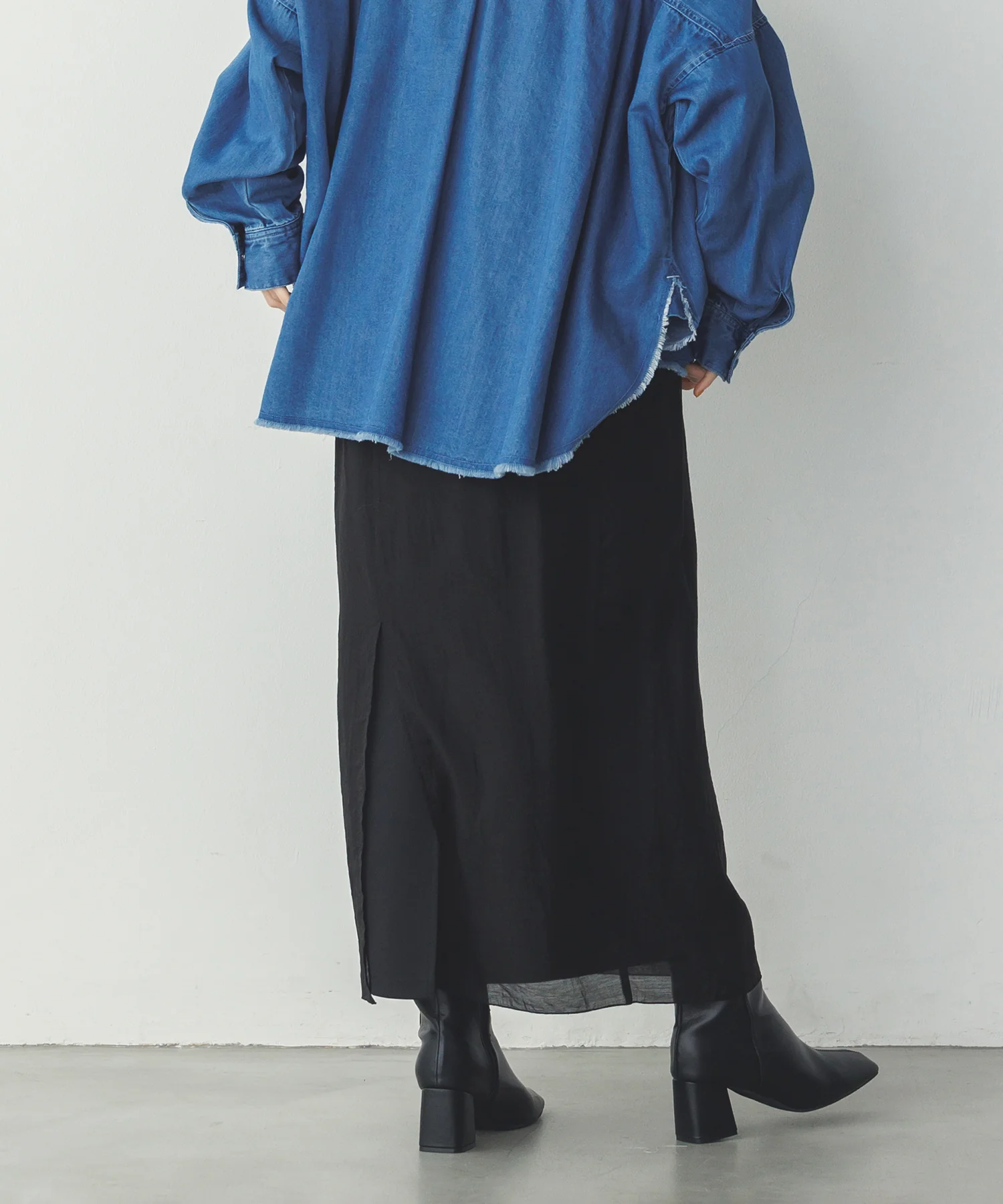 シアーポンチ レイヤードスカートセット