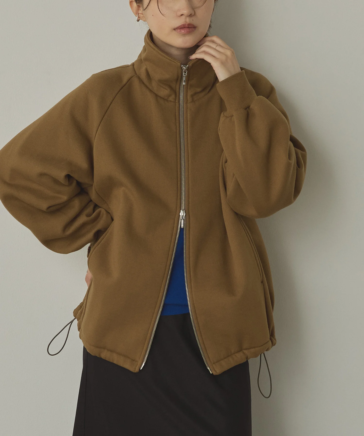 裏起毛 Wジップブルゾン