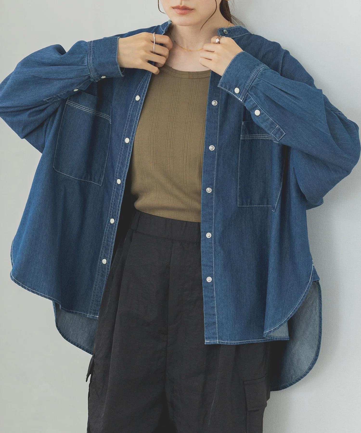 【新色追加】デニムオーバーシャツ