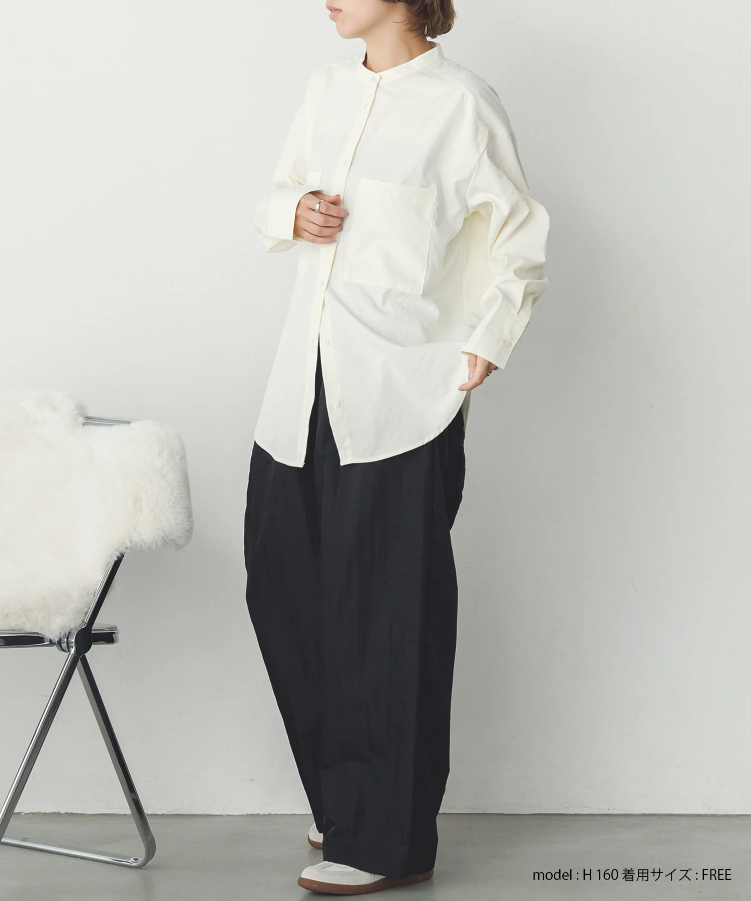 ナイロンツイル タックパンツ