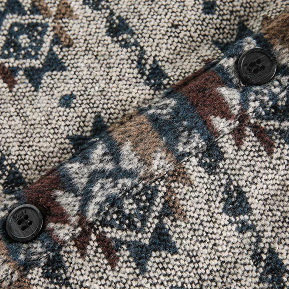 ナバホ柄ジャカード織りシャツジャケット