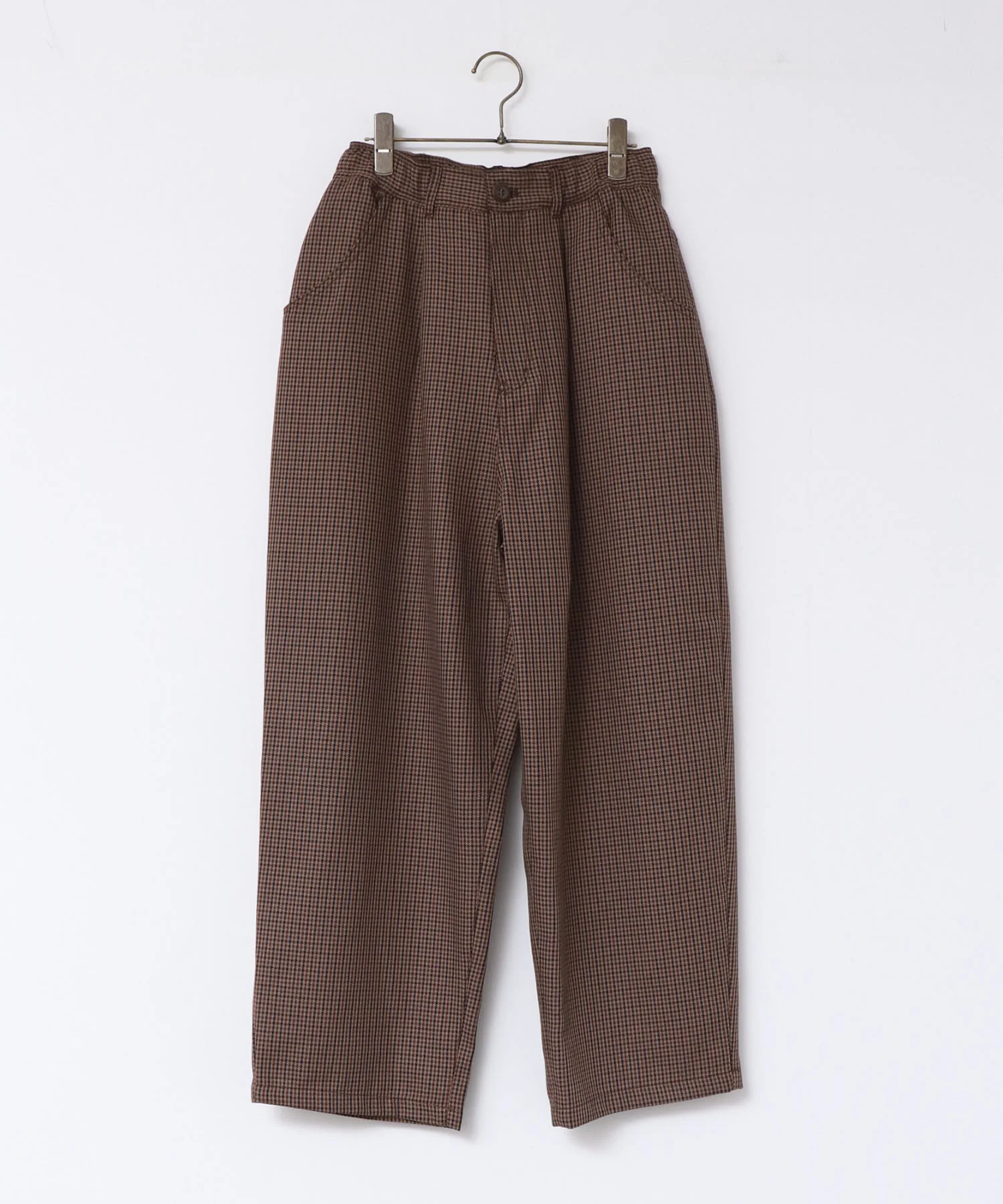 ハウンズトゥースチェック ワイドパンツ