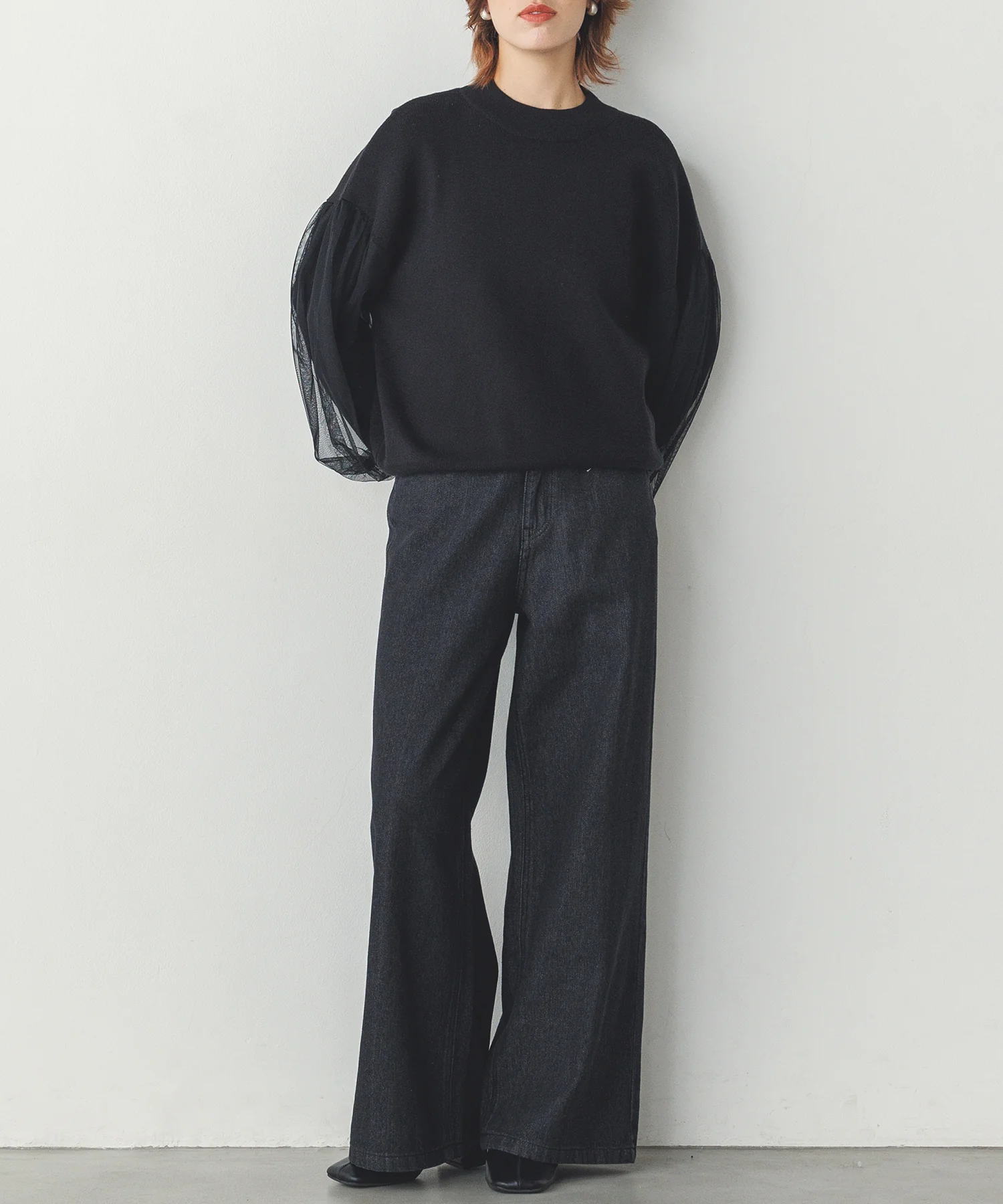 デニム/ツイル バギーパンツ