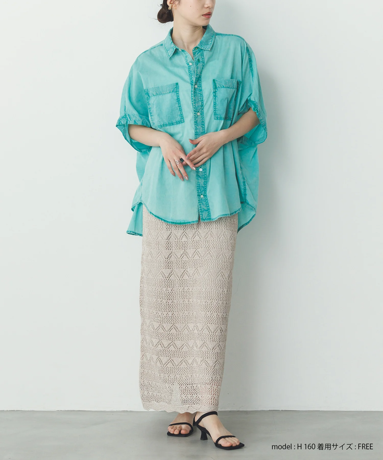 コットンボイル 半袖シャツ