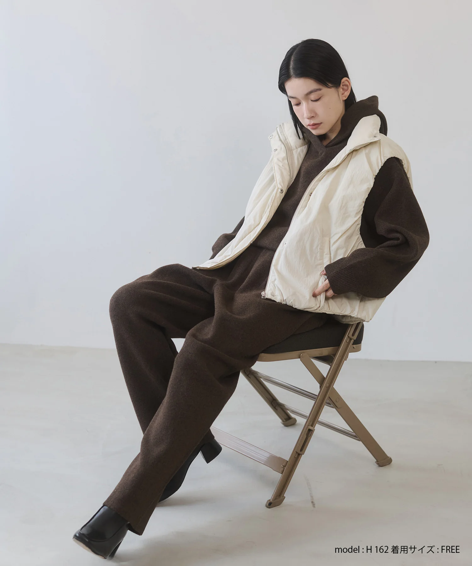 ニット ワイドパンツ