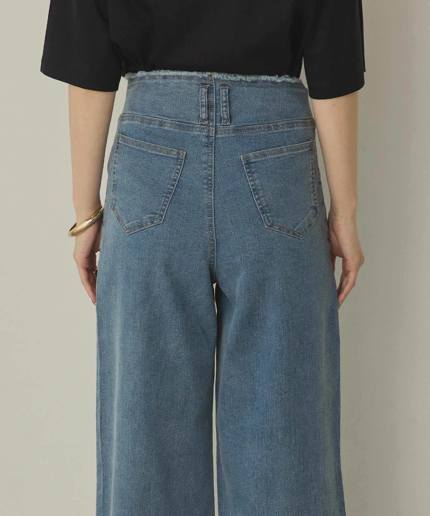 ツイル/デニム ワイドパンツ