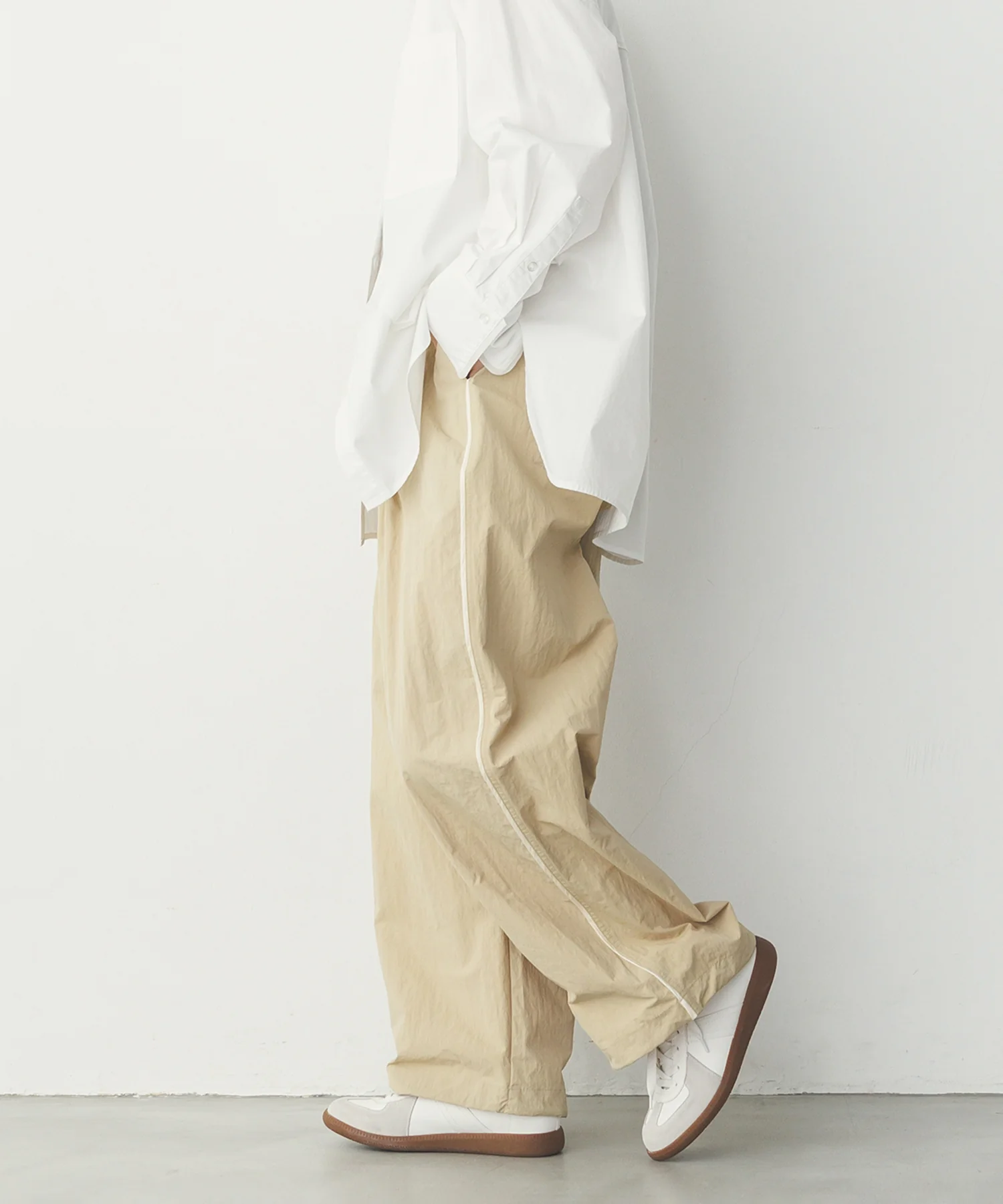 【撥水加工】グログラン タックパンツ