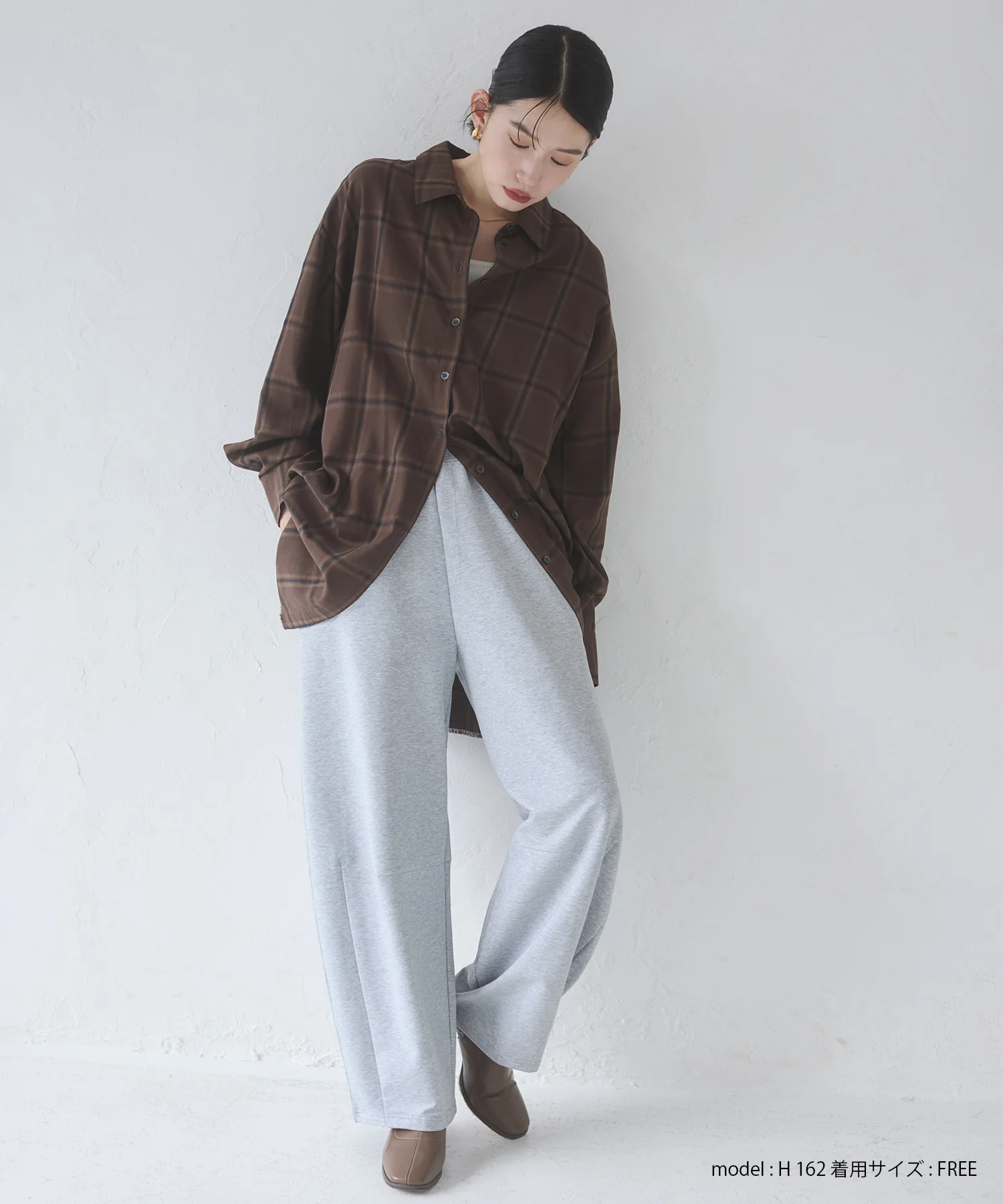 オンブレチェック オーバーシャツ