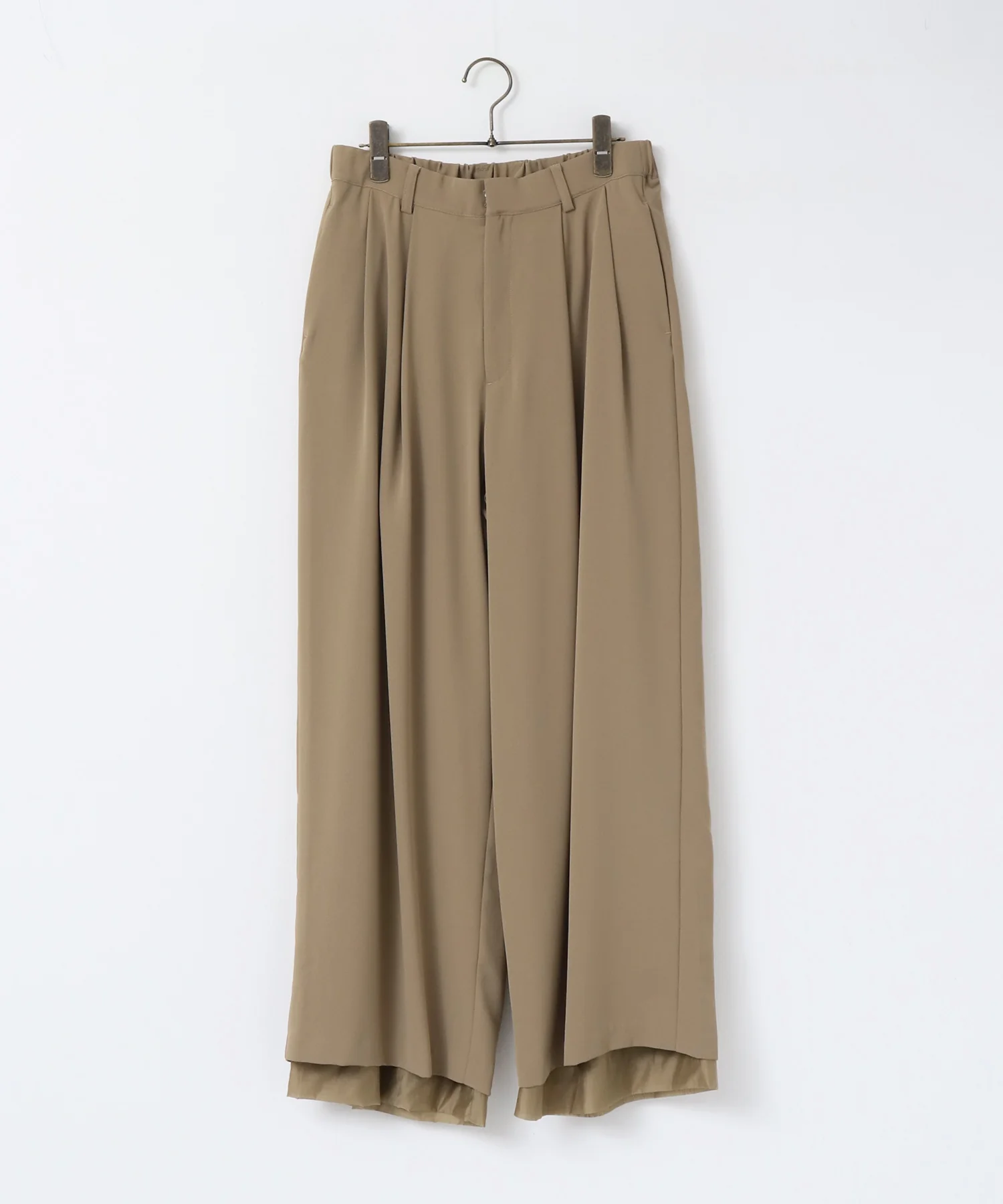 ポリツイル シアーワイドストレートパンツ