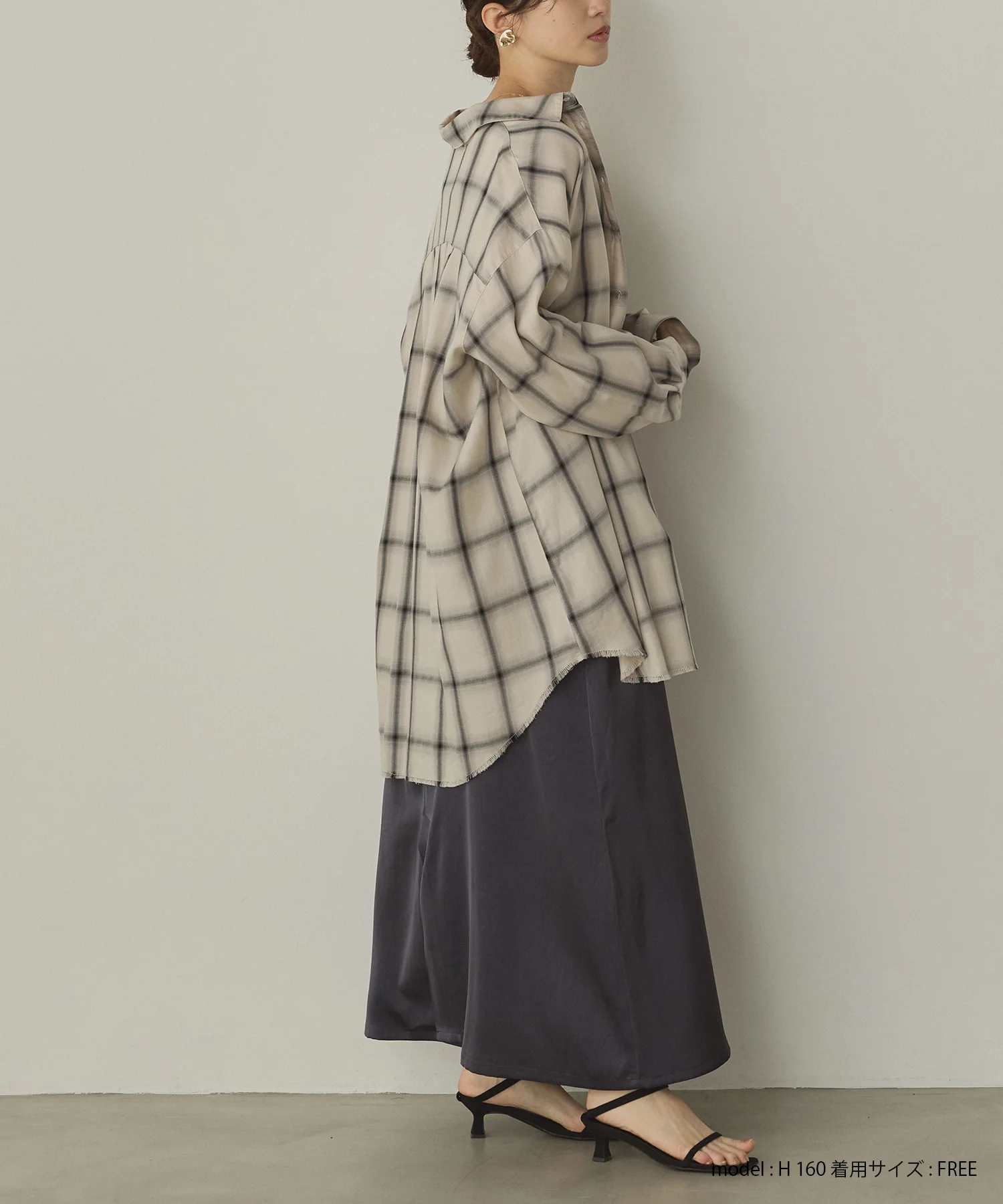 オンブレチェック オーバーシャツ