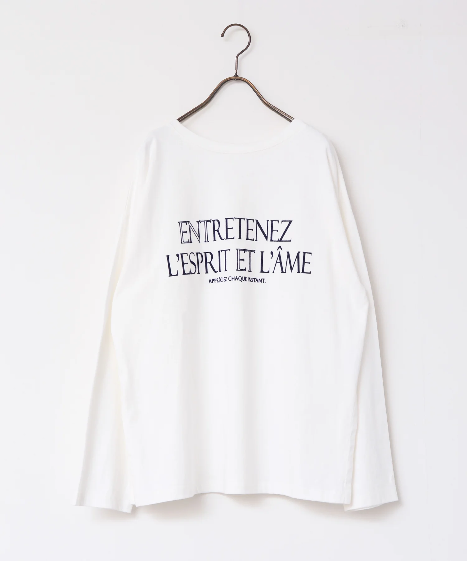 フロッキープリント ロゴロンTシャツ