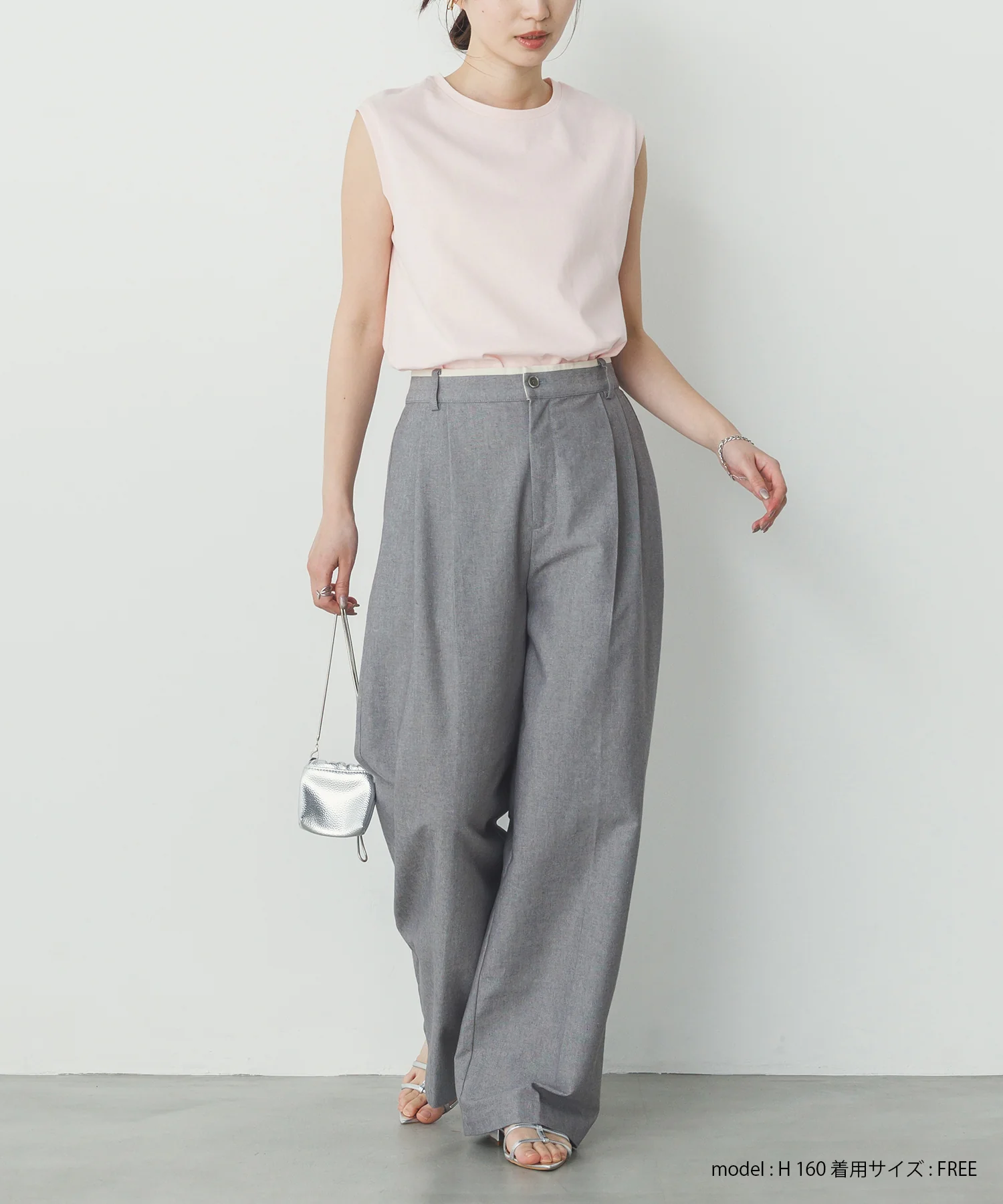 【新色追加】ベーシックノースリーブトップス