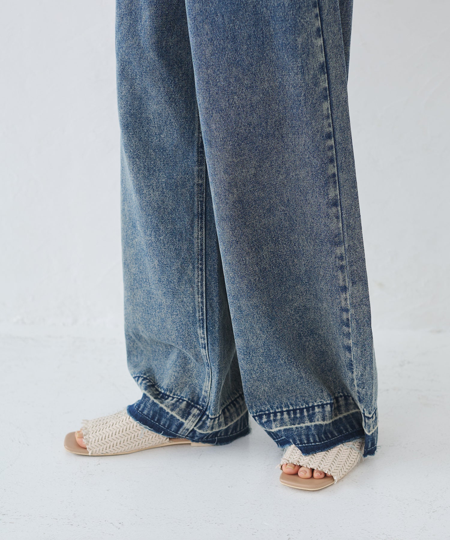 オーバーダイ デニムバギーパンツ