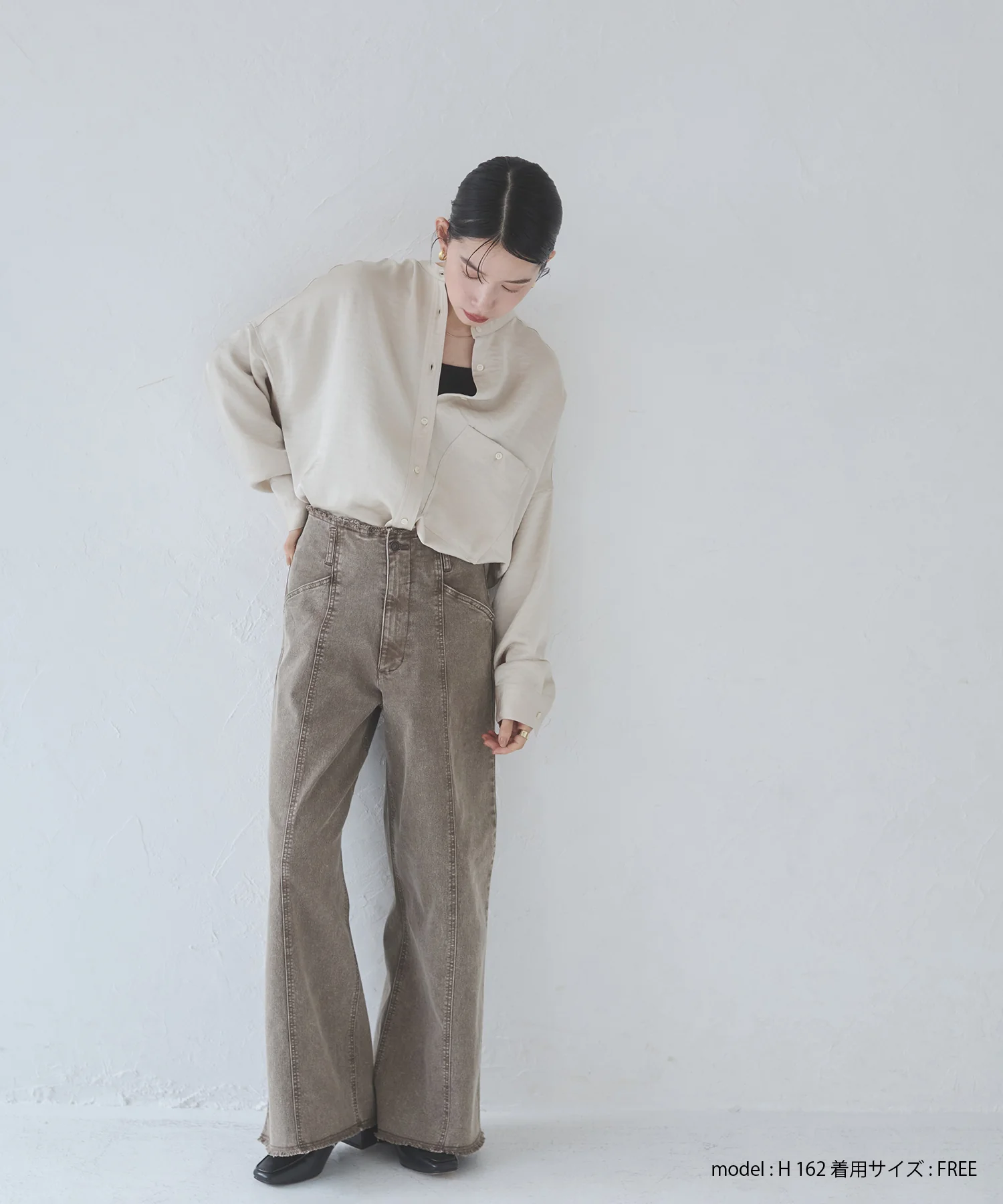 ツイル/デニム ワイドパンツ