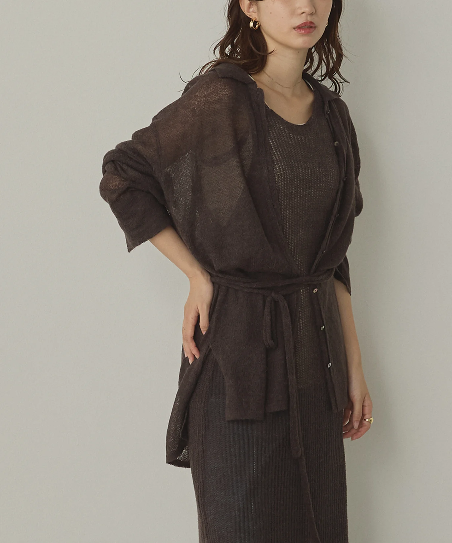 アルパカニット シアーシャツ