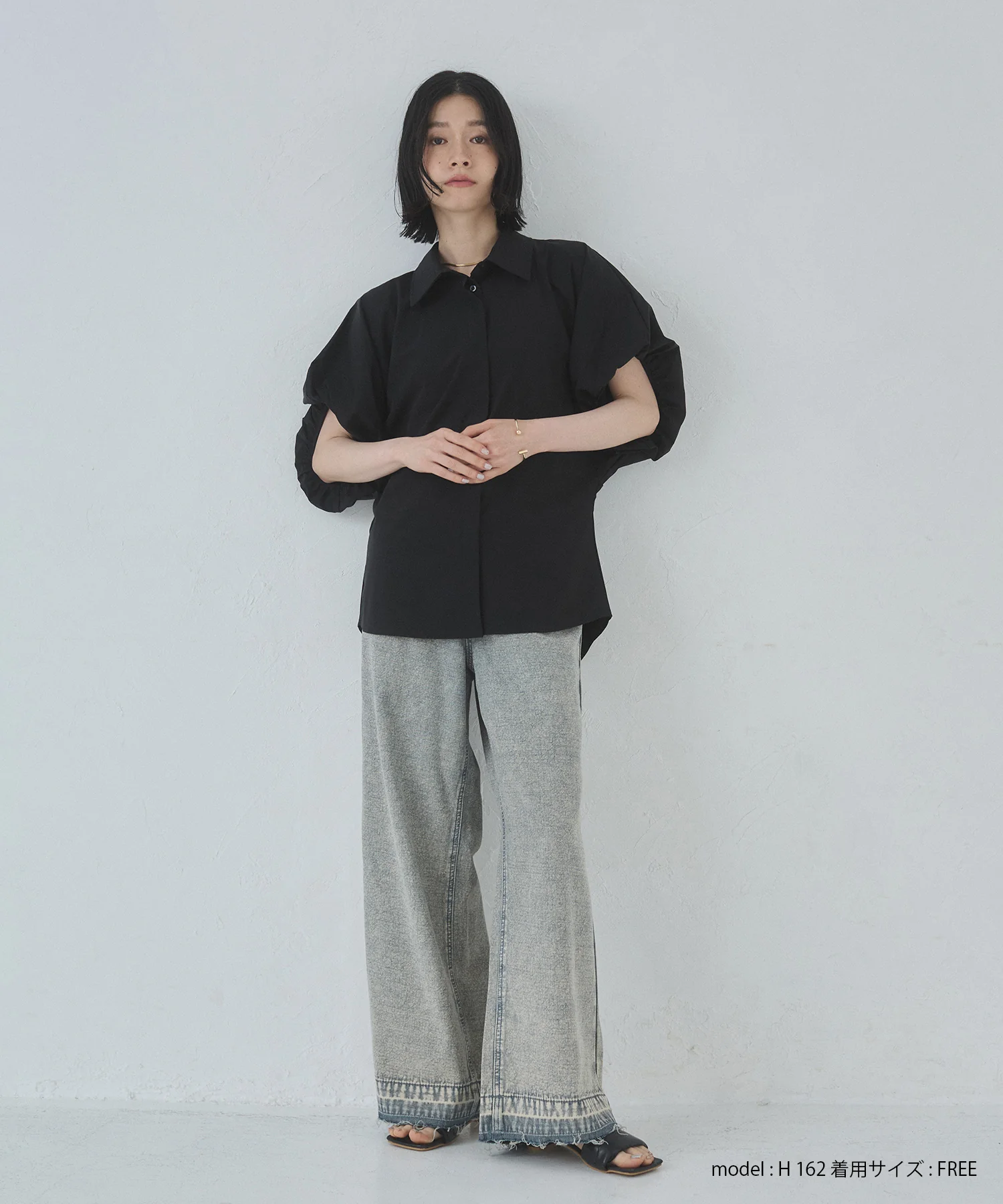 オーバーダイ デニムバギーパンツ