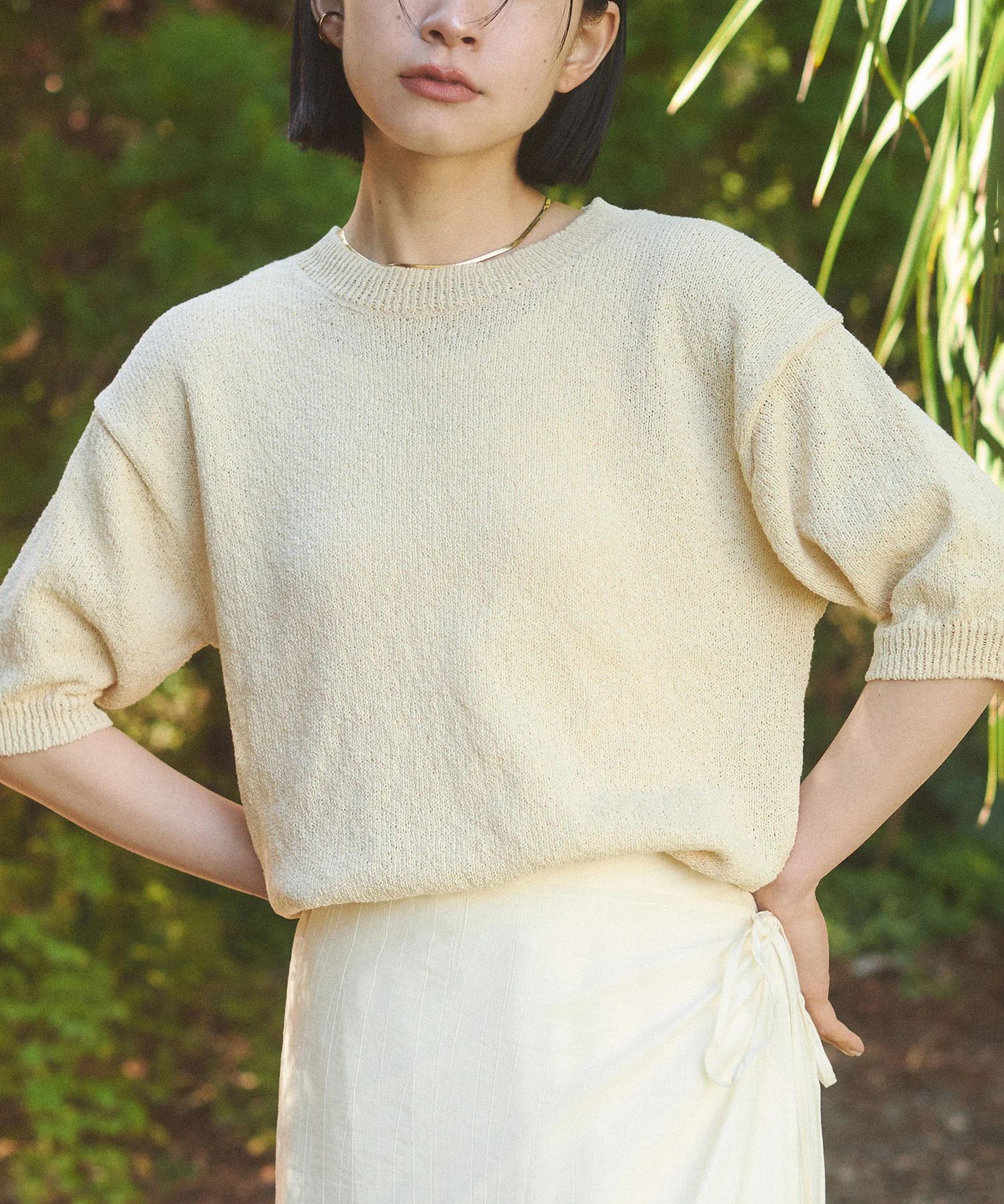 【別注】ハーフスリーブ サマーニット