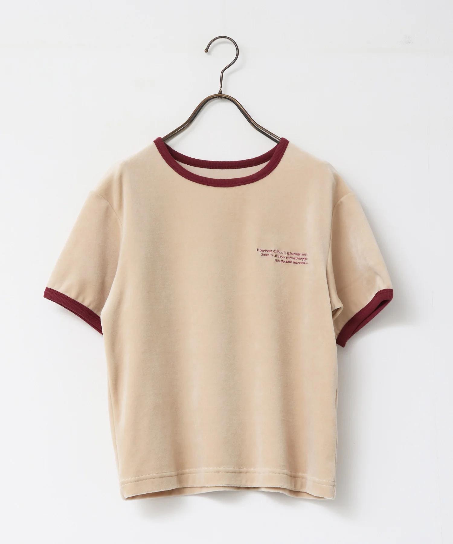 ベロア リンガーTシャツ