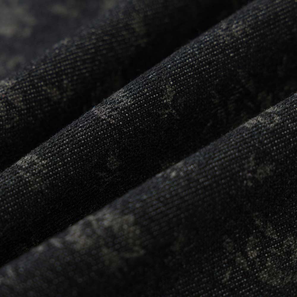 レトロ民族風　デニムワーク長袖 シャツメンズ