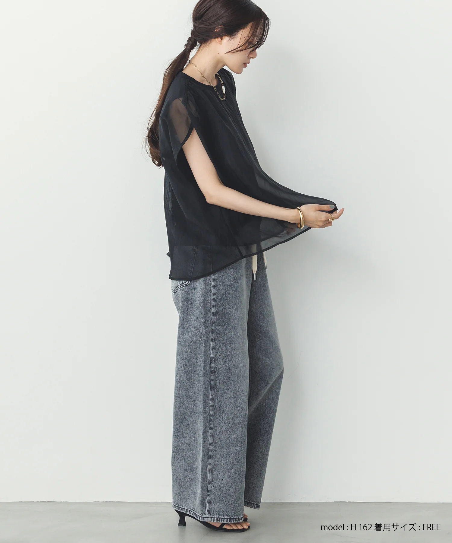 ニュアンス シアーレイヤードトップス