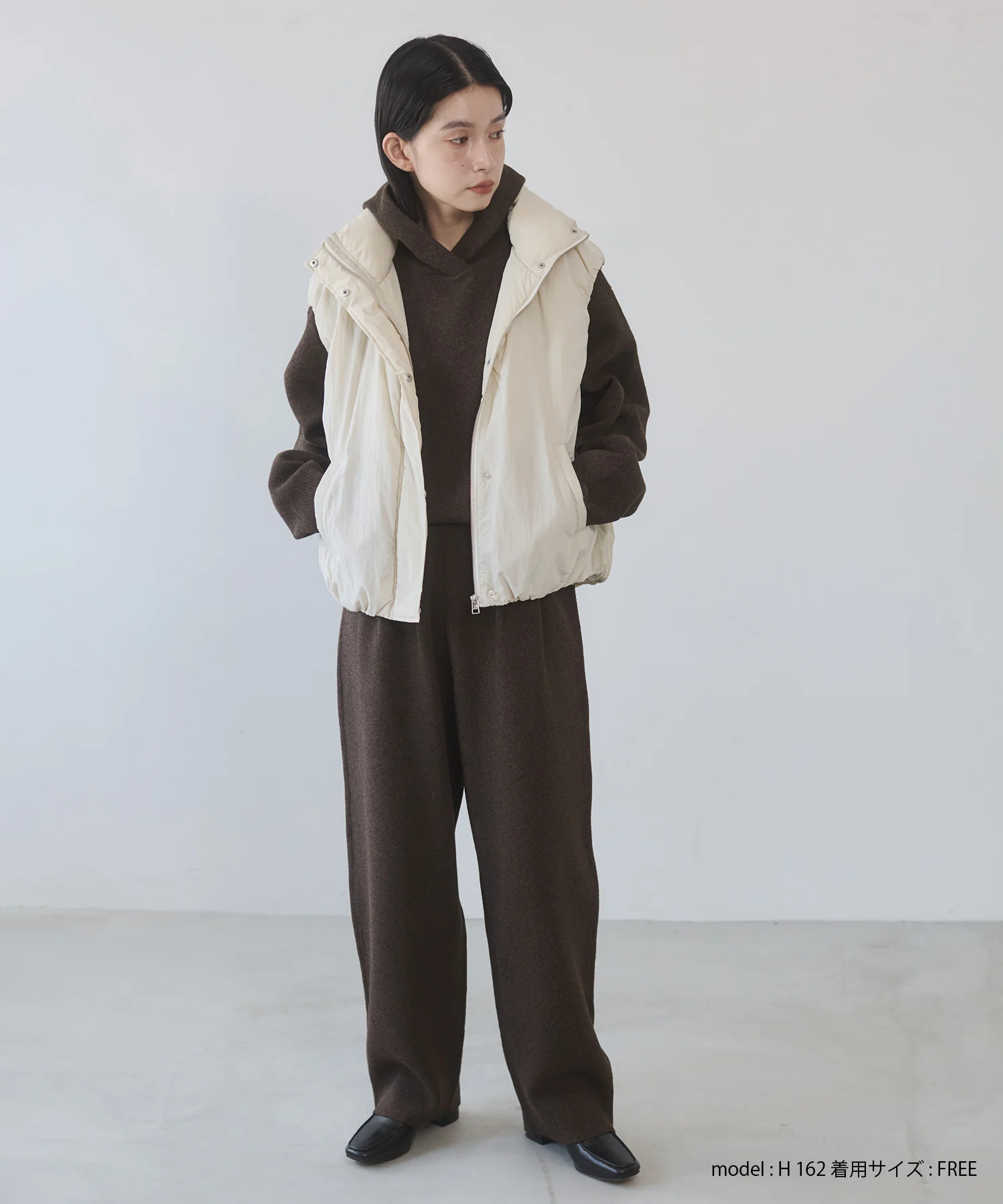 ニット フードパーカー