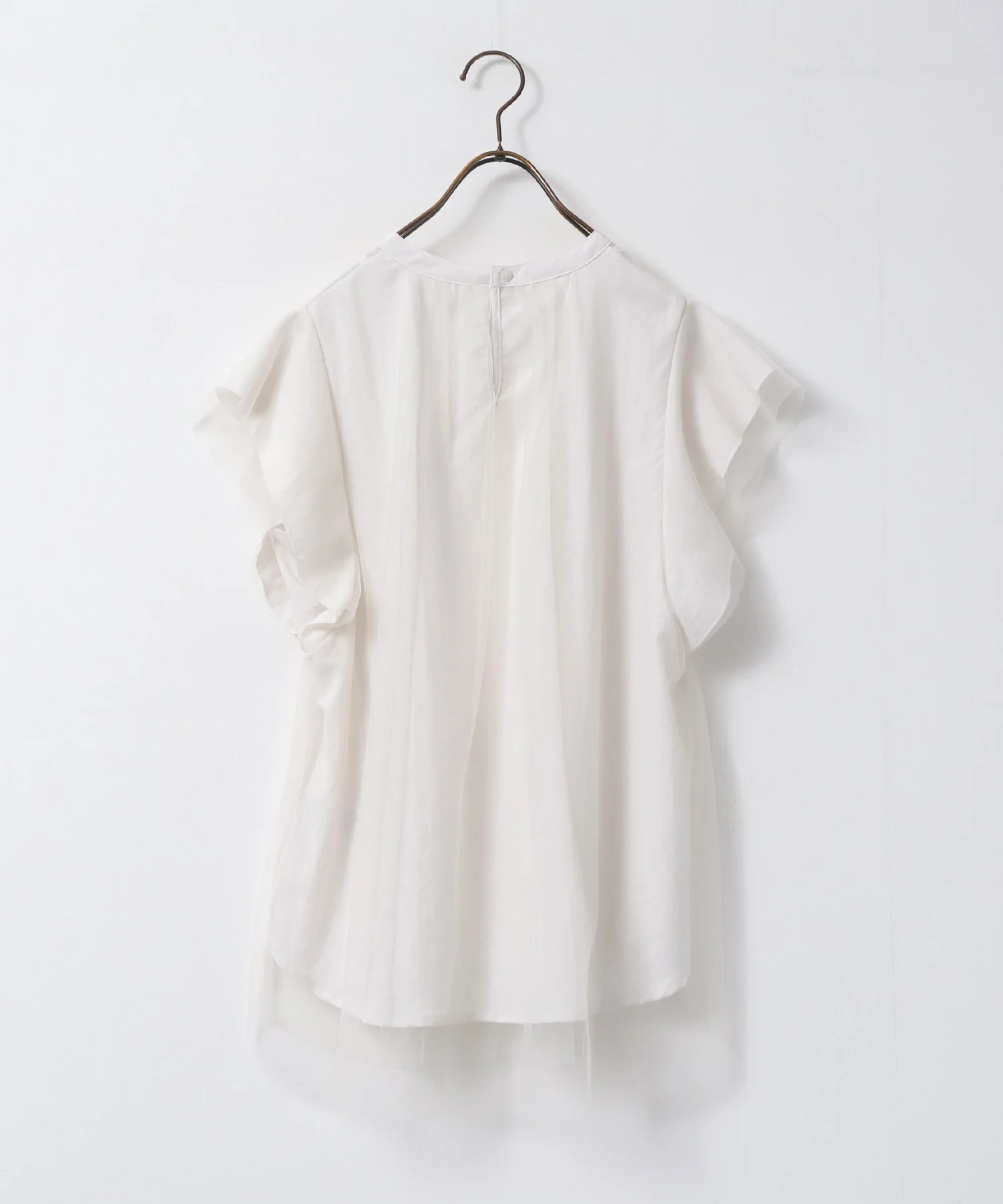 チュール レイヤードブラウス