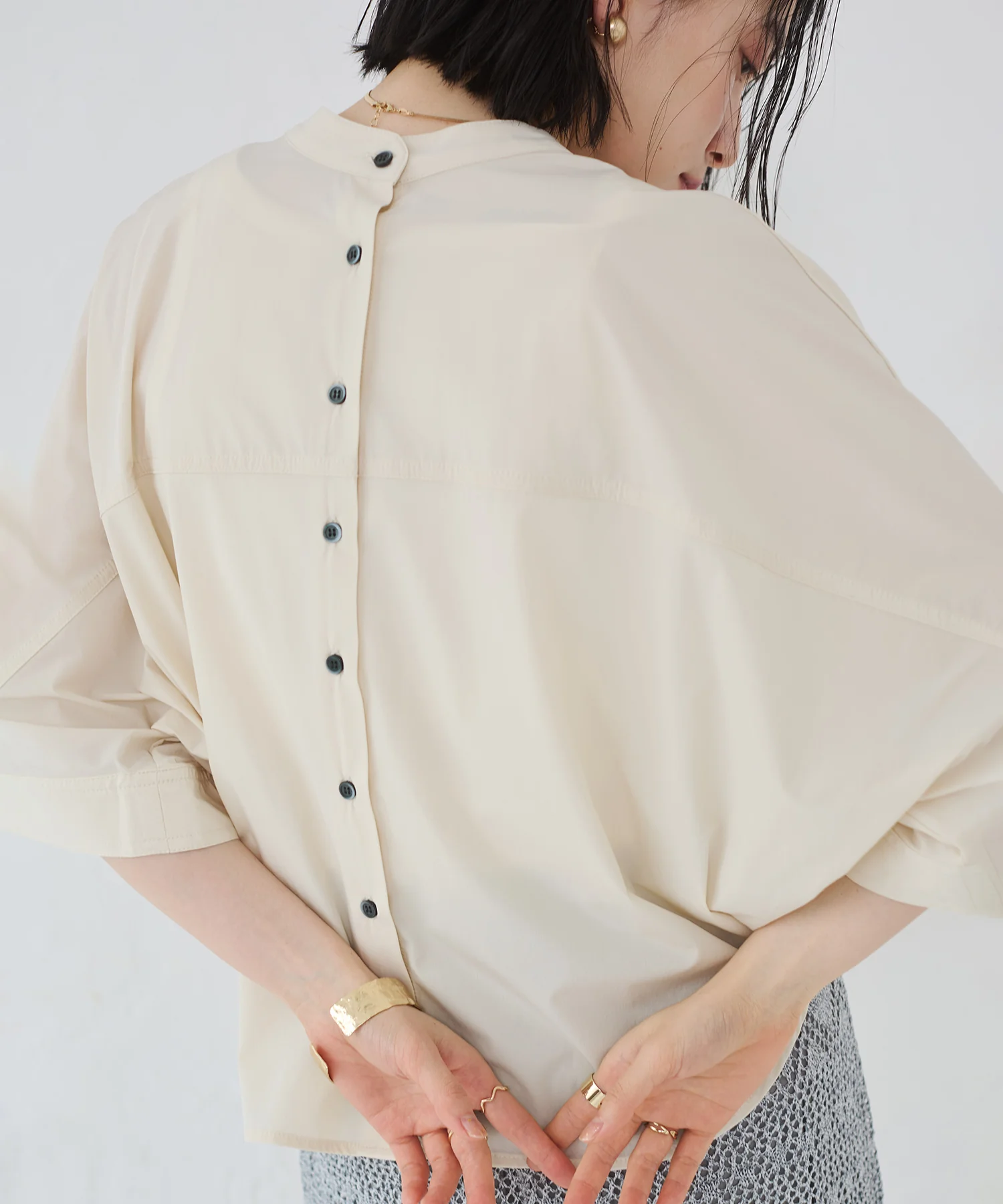 【接触冷感】ドルマンシャツ