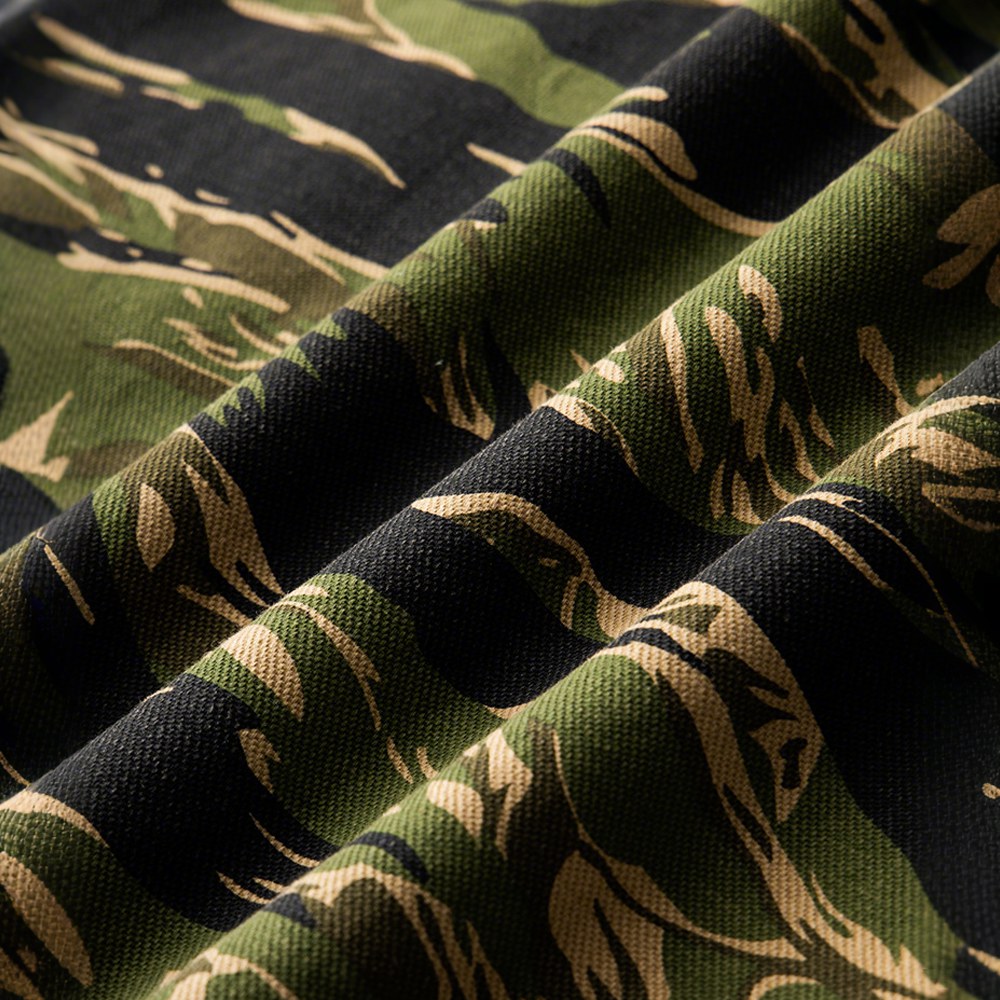 タイガーストライプカモ長袖ワークシャツ