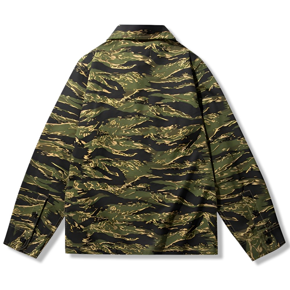 タイガーストライプカモ長袖ワークシャツ