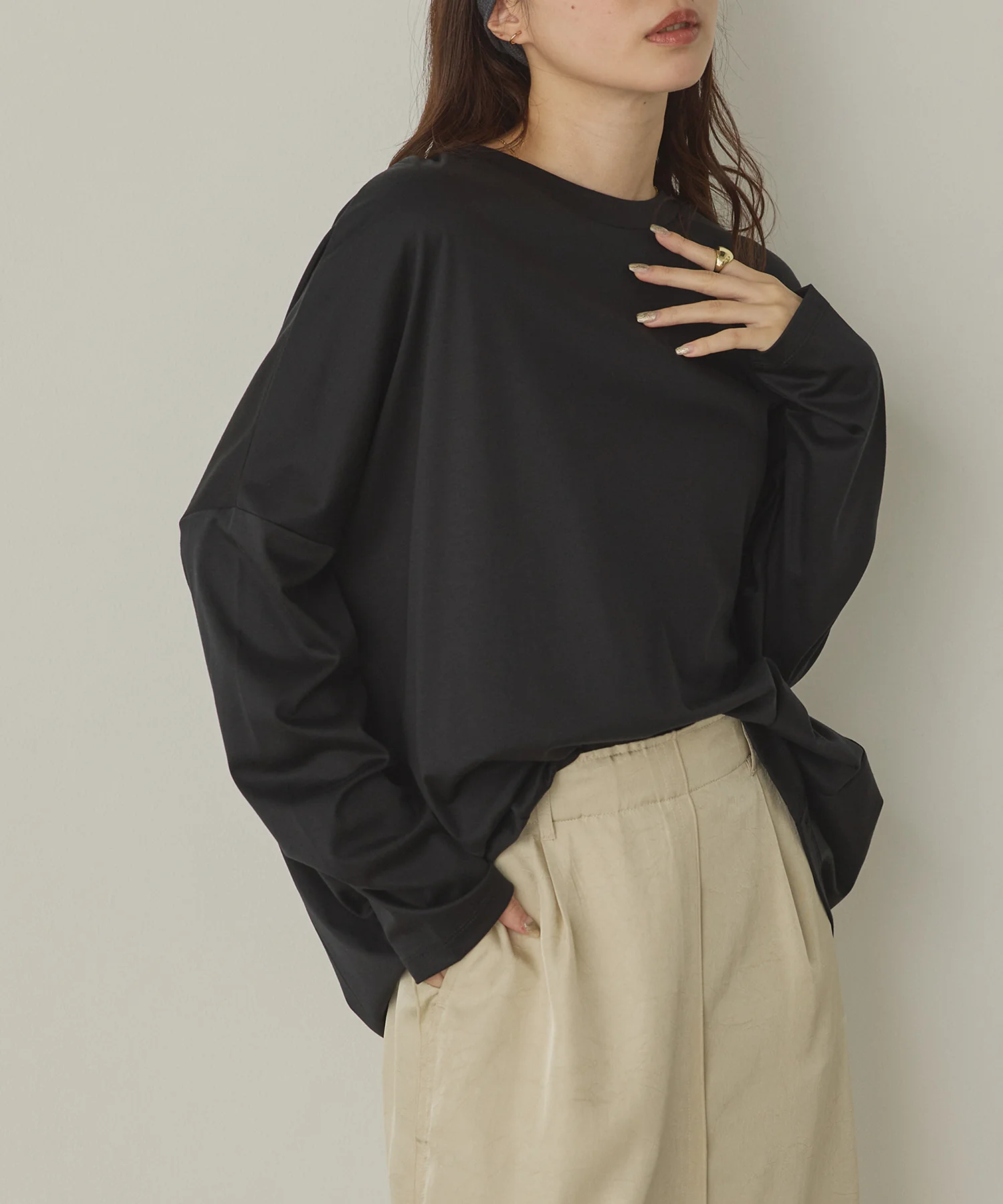 コクーンシルエット ロンT