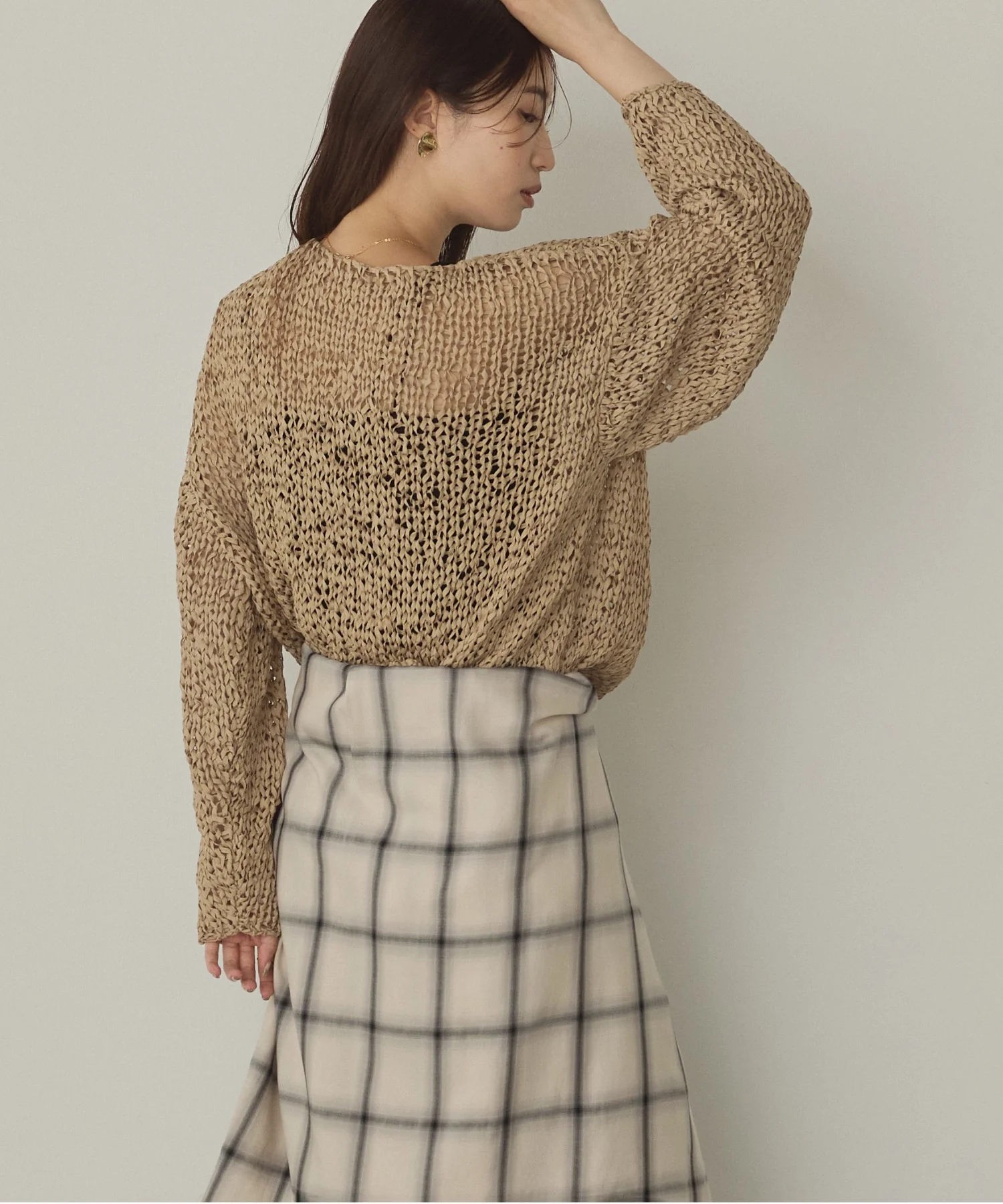 ペーパーヤーン 透かし編みニット