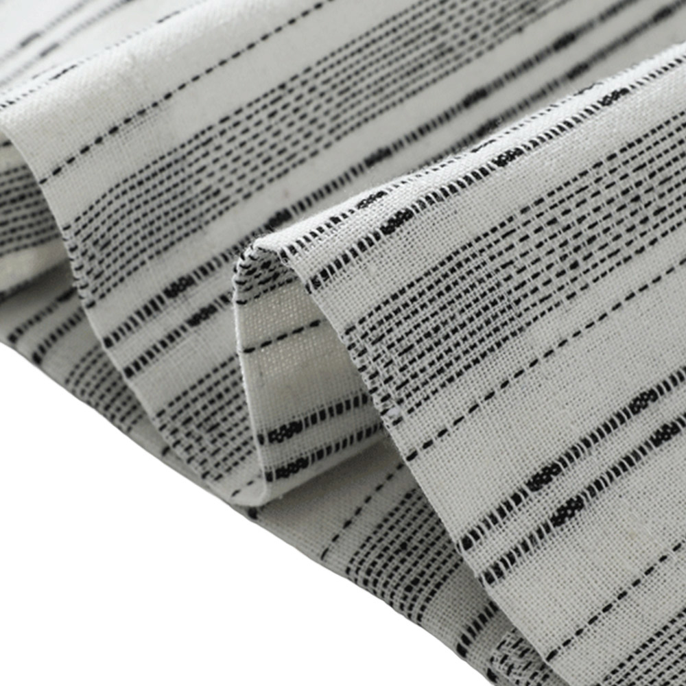 リネンストライプ開襟シャツ 半袖