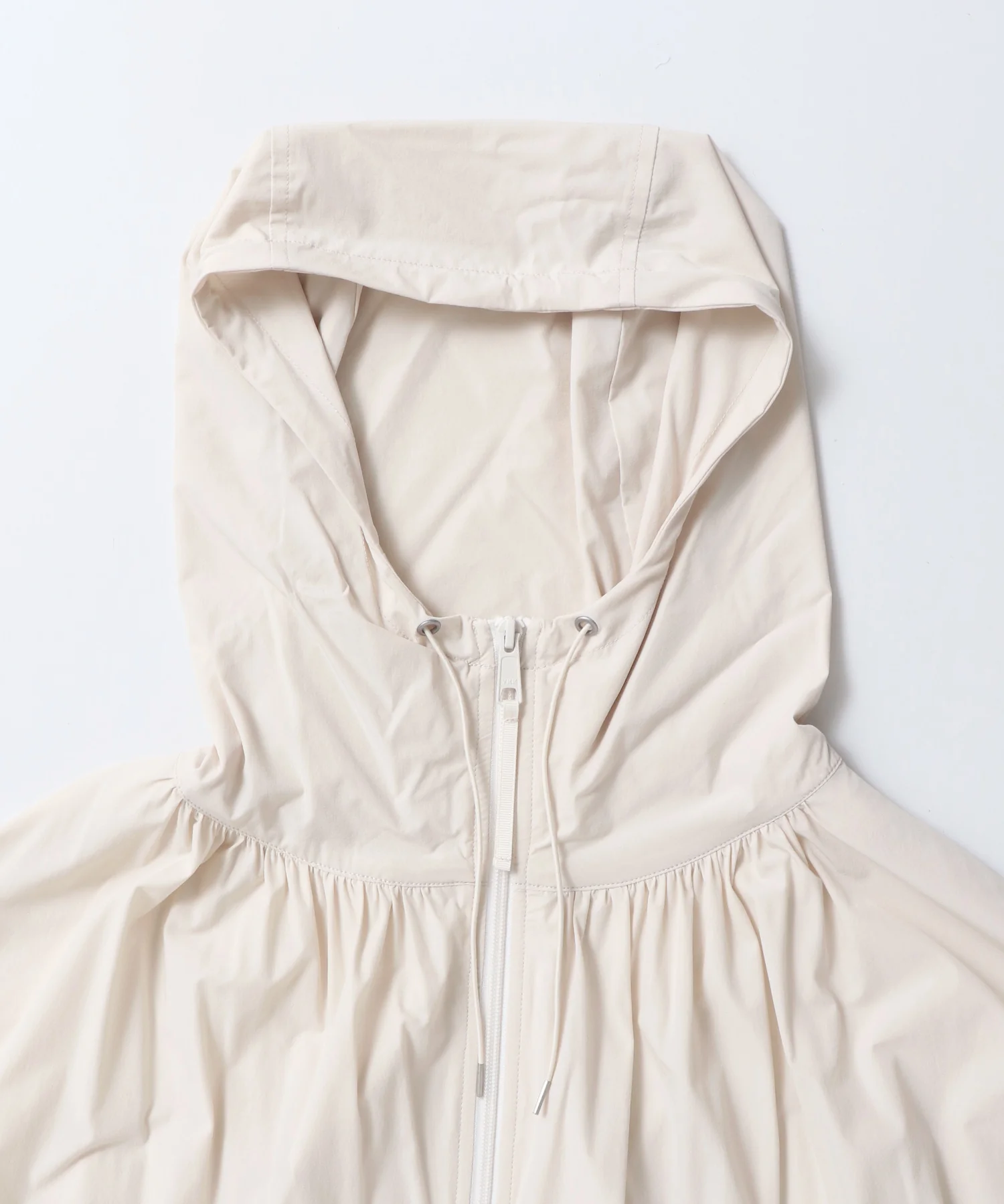 【接触冷感】フード付 ギャザーブルゾン