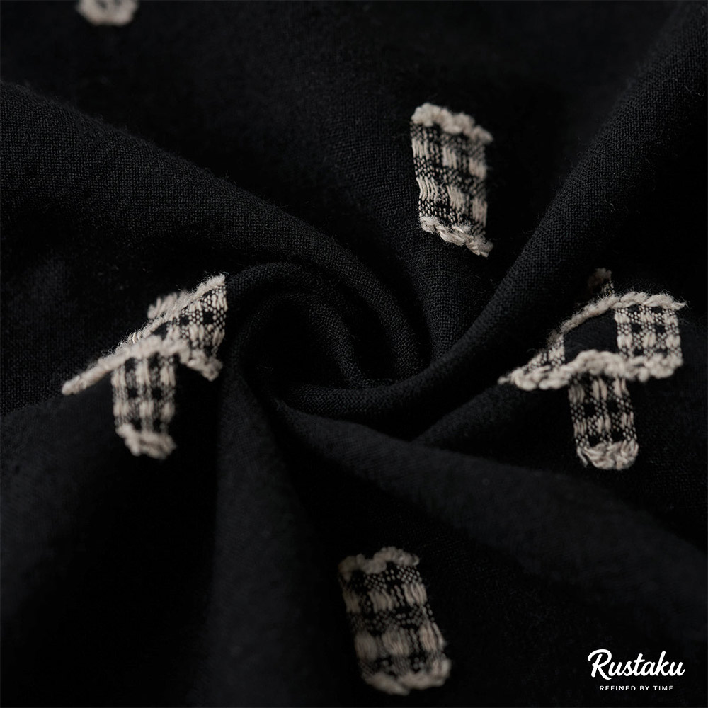 アメカジネイティブ柄刺繍ジャカード半袖シャツ