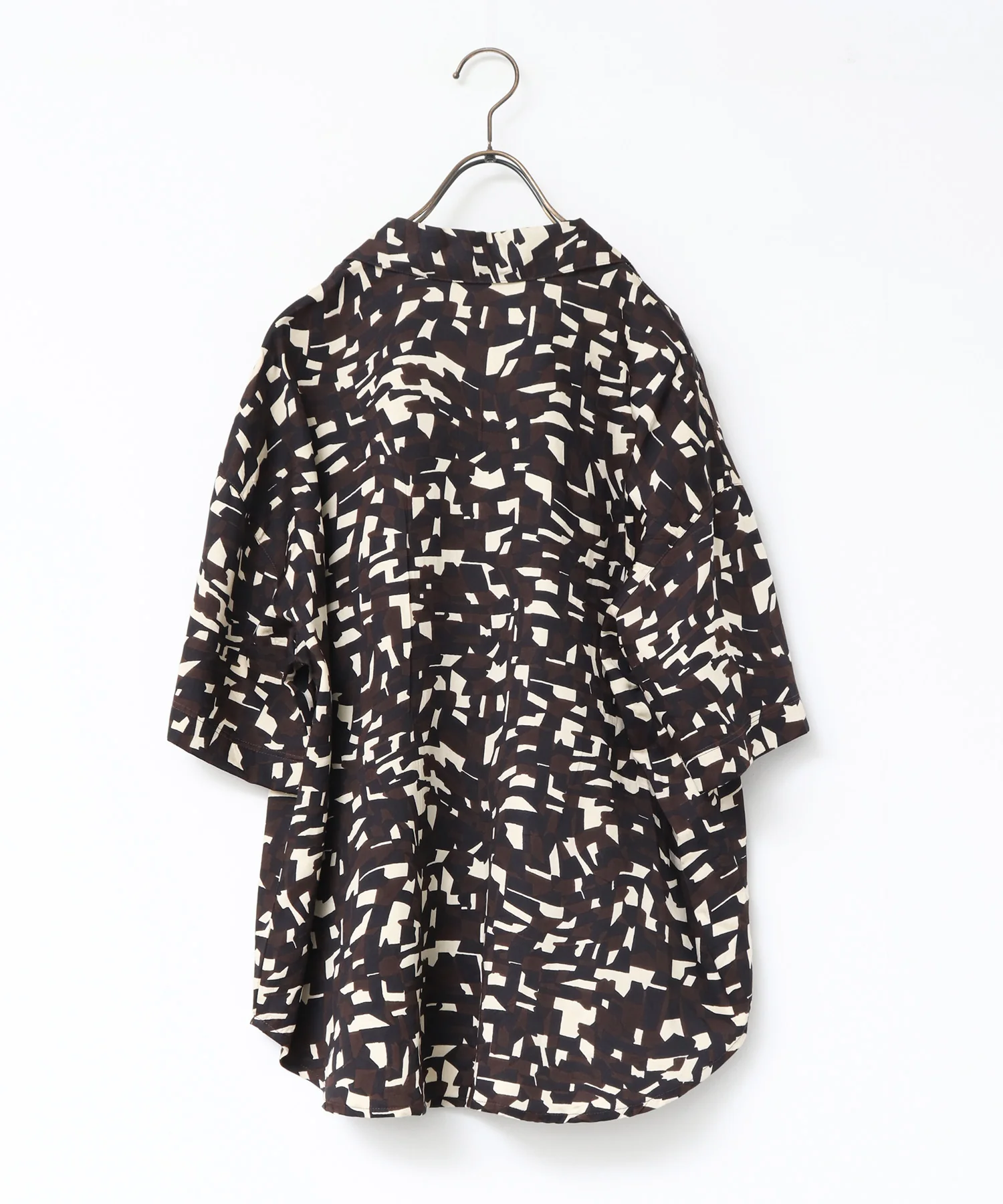 ジオメトリックプリント 半袖シャツ