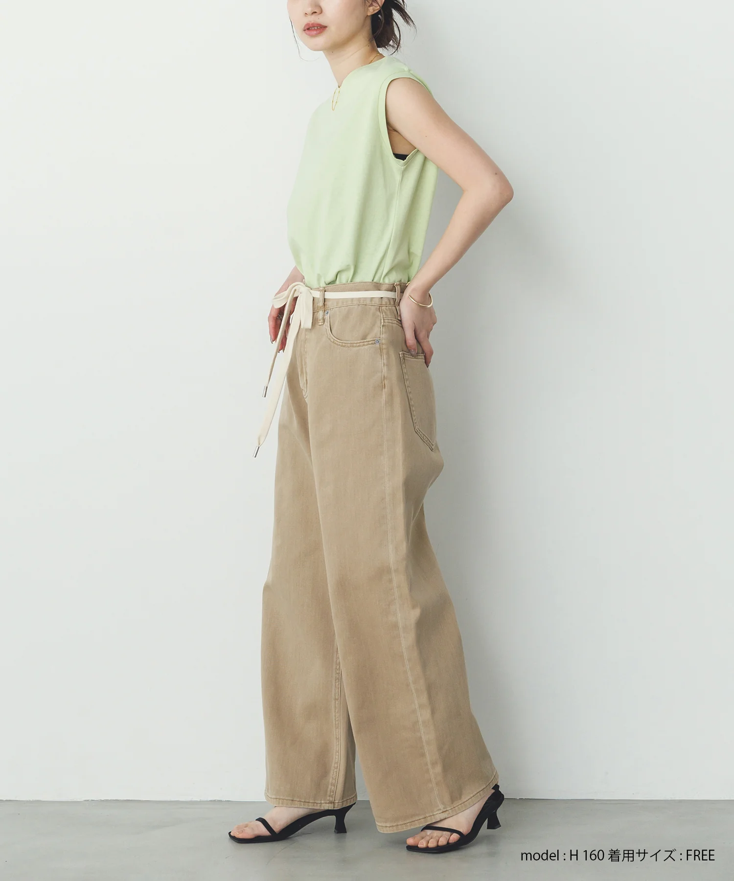 【新色追加】ベーシックノースリーブトップス