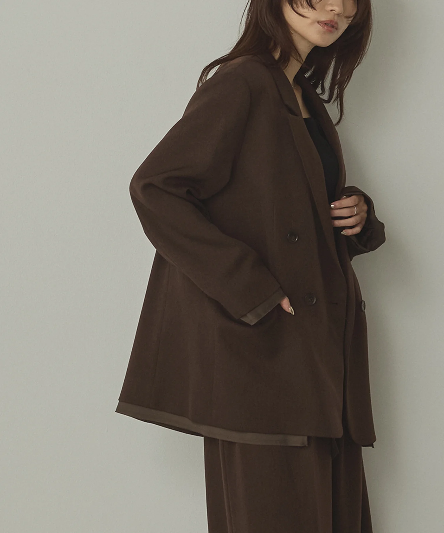 ストライプ ダブルジャケット