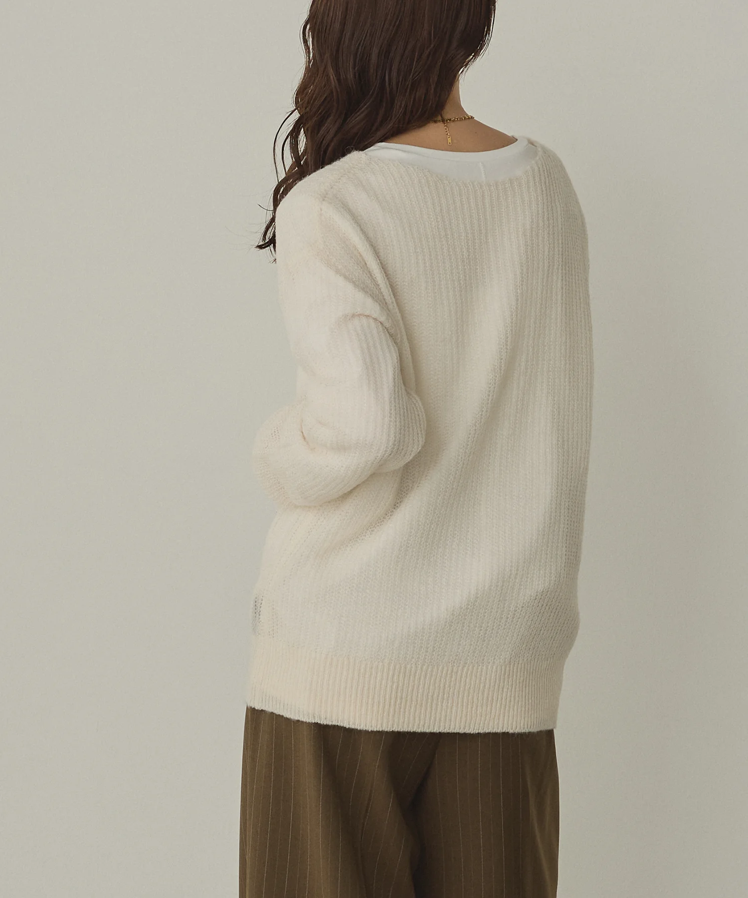 アルパカニット ロゴシアートップス