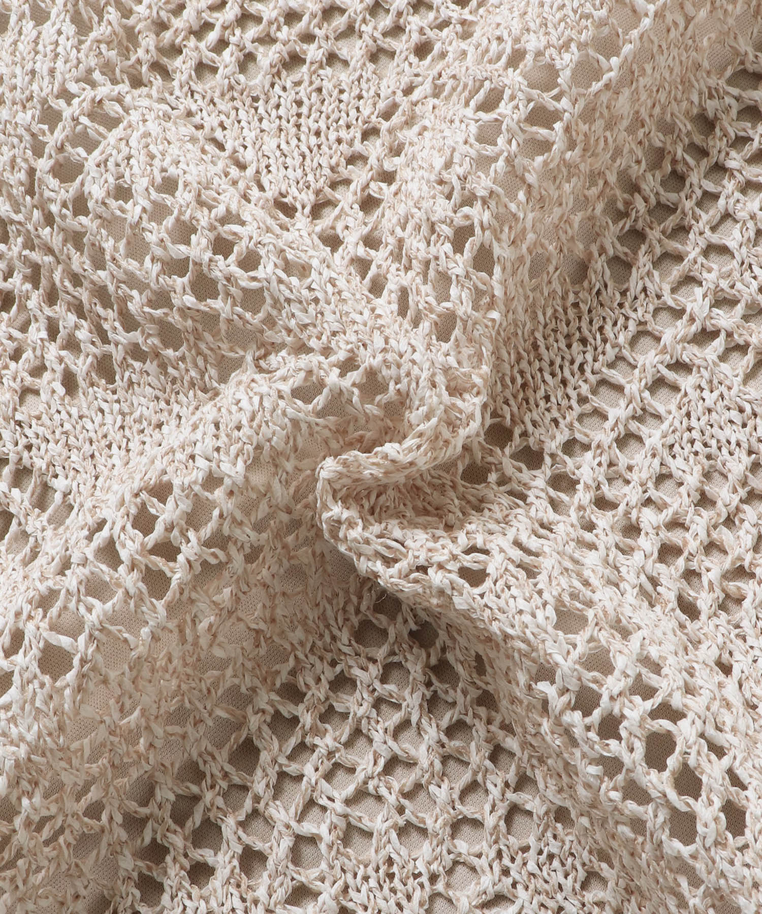 ペーパーヤーン 透かし編み ニットナロースカート