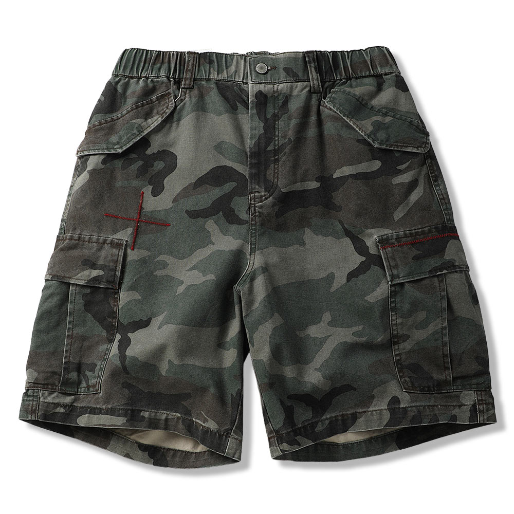 アメカジミリタリー風M81 BDU迷彩ショートワークパンツ