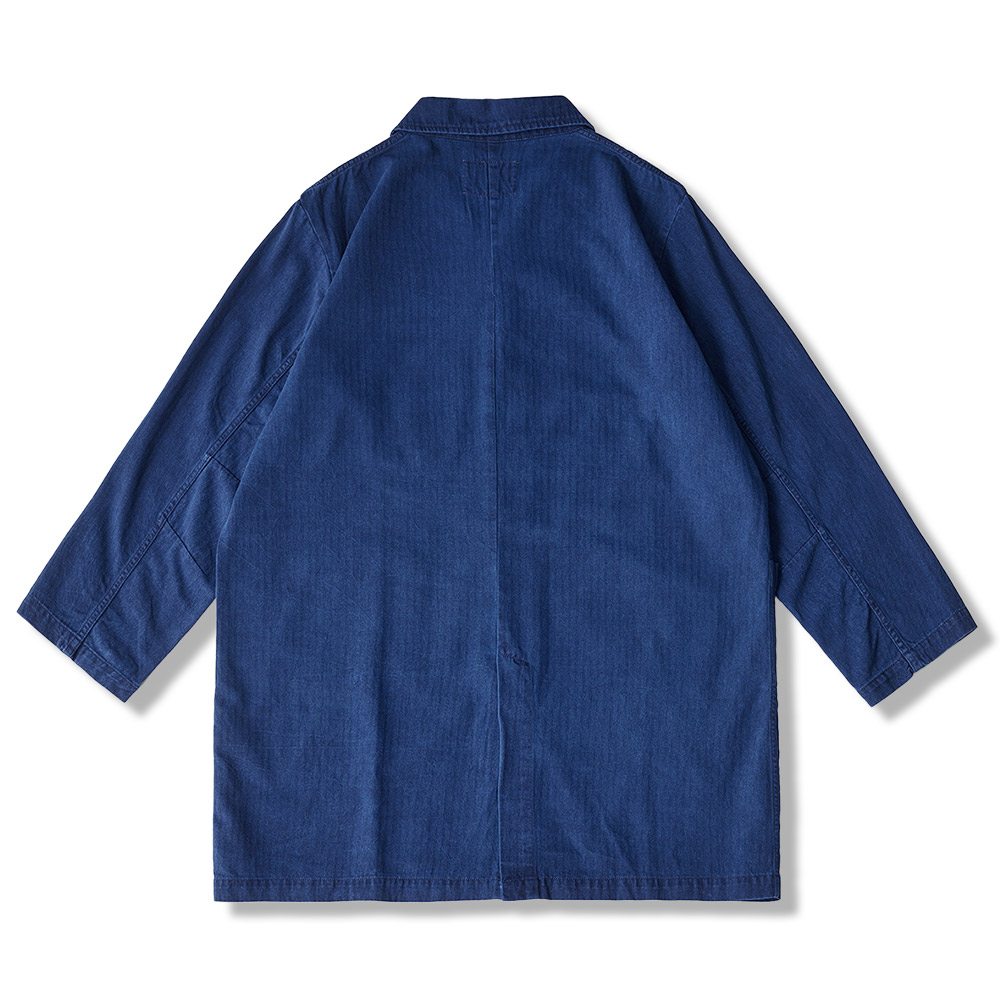 手染め藍染  　カジュアル折り襟テーラードジャケット