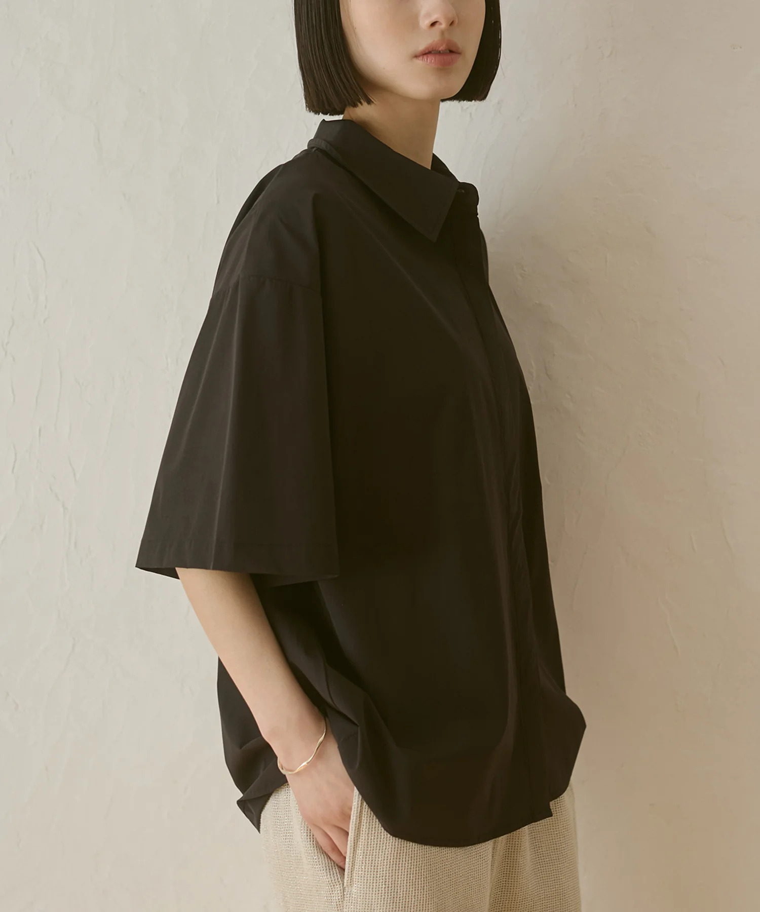 【新色追加】【接触冷感】 バックタックシャツ