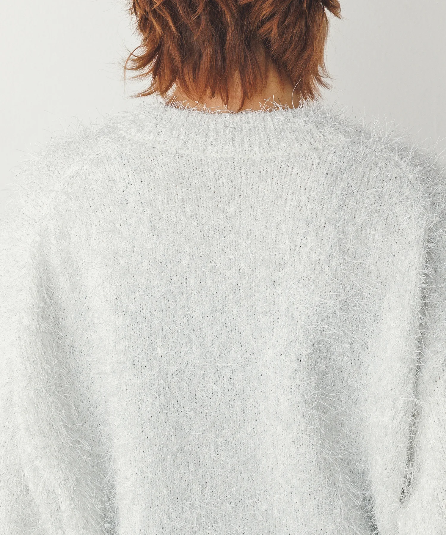 ラメフェザーニット